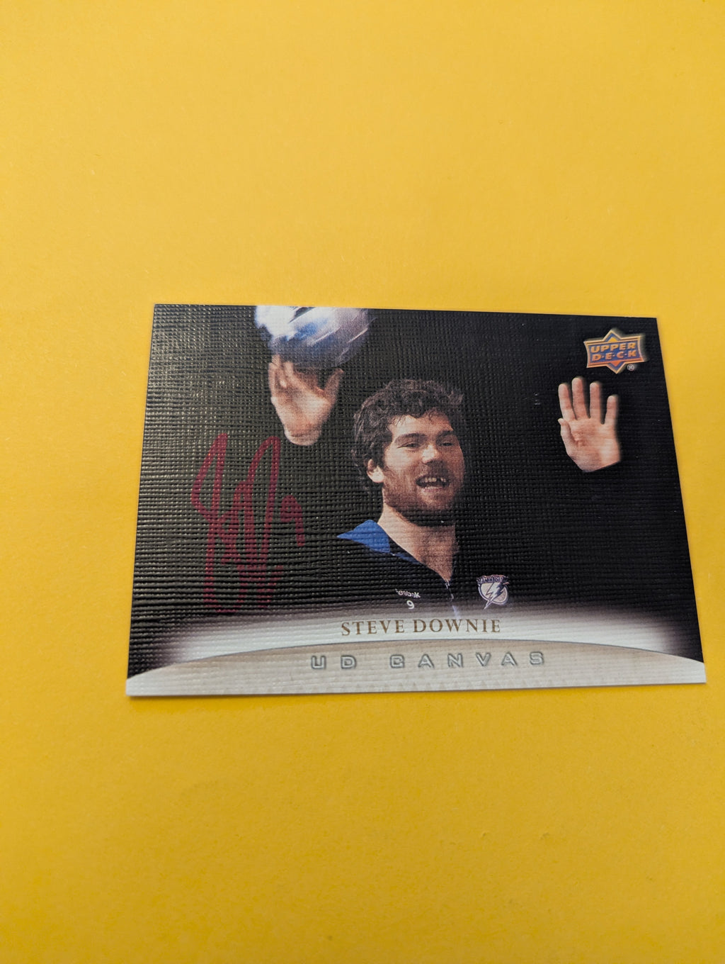 Steve Downie Signed Tampa Bay Lightning Card