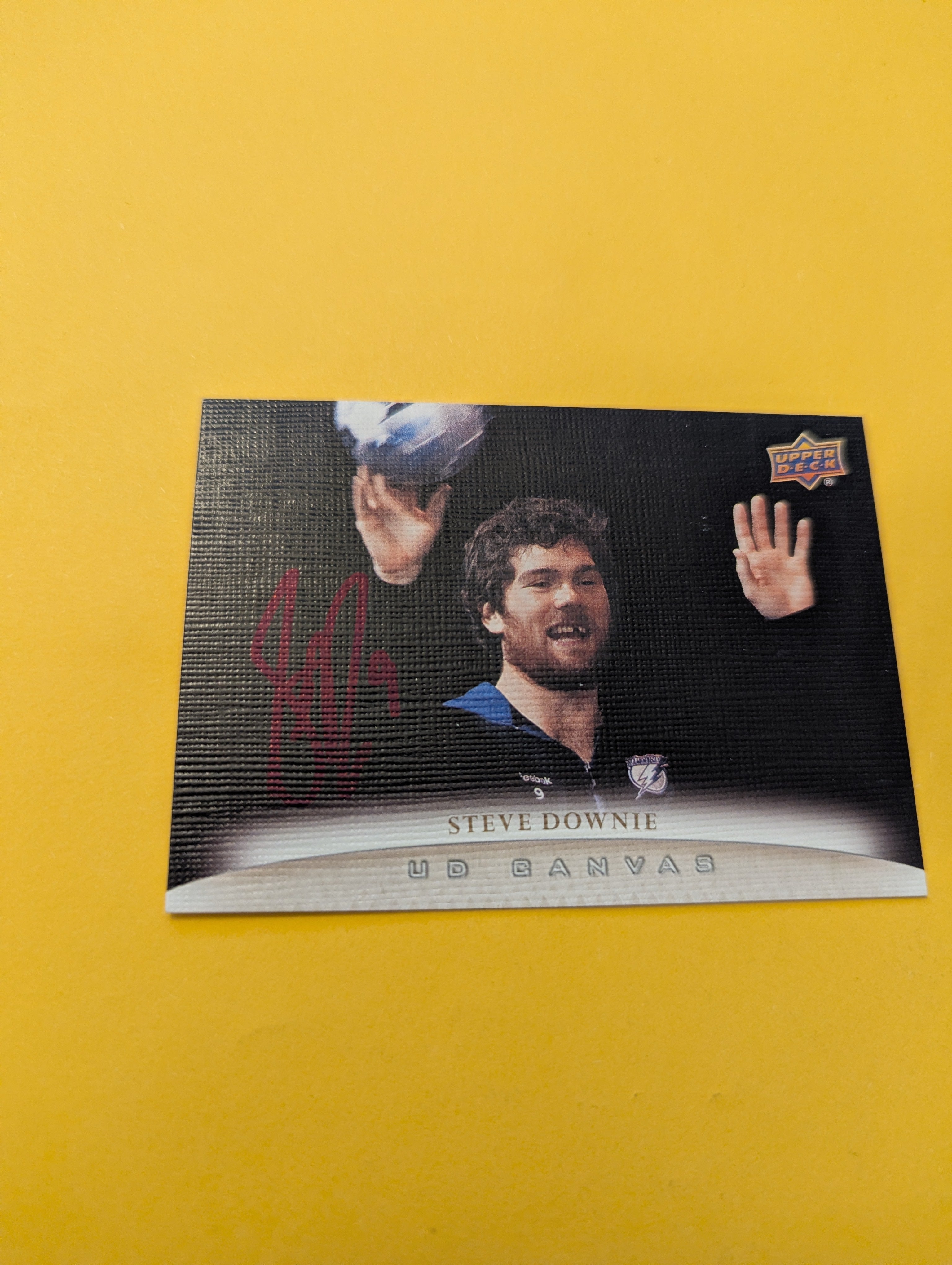 Steve Downie Signed Tampa Bay Lightning Card
