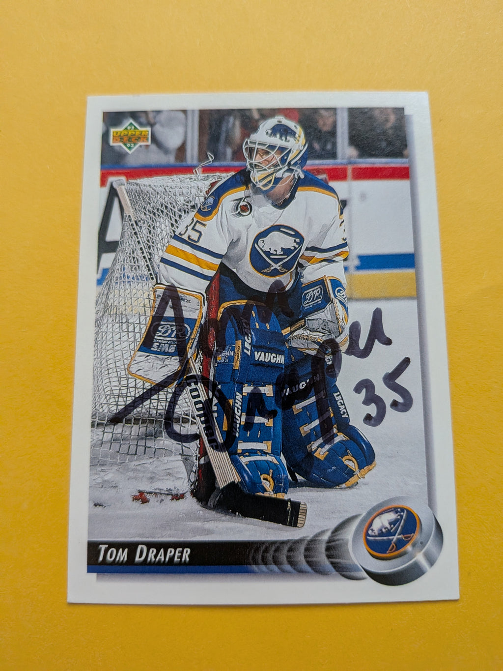 Tom Draper Signed Buffalo Sabres Card D