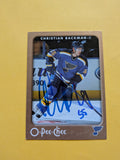 Christian Backman Signed St. Louis Blues Card A