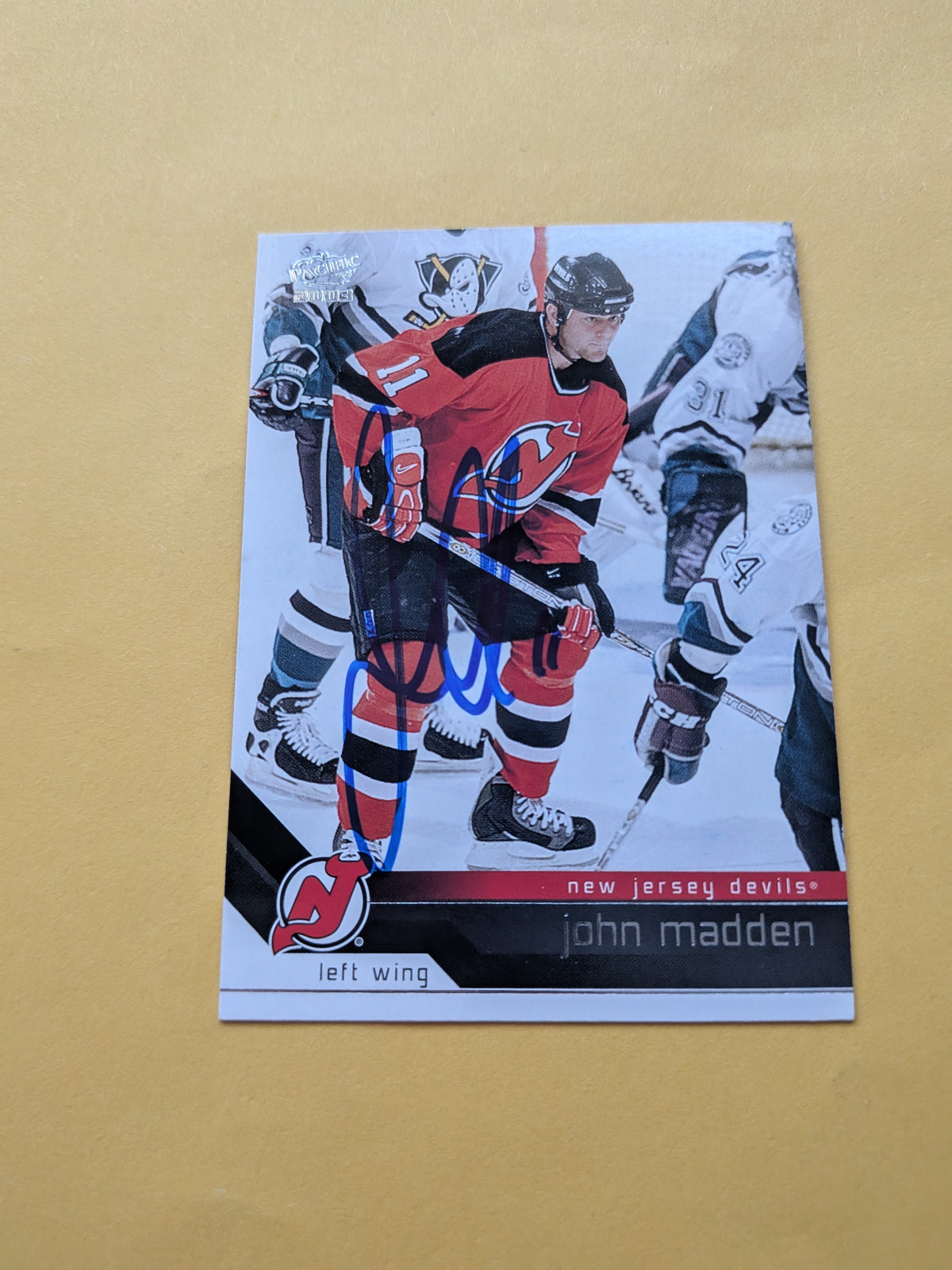 John Madden Signed New Jersey Devils Card C