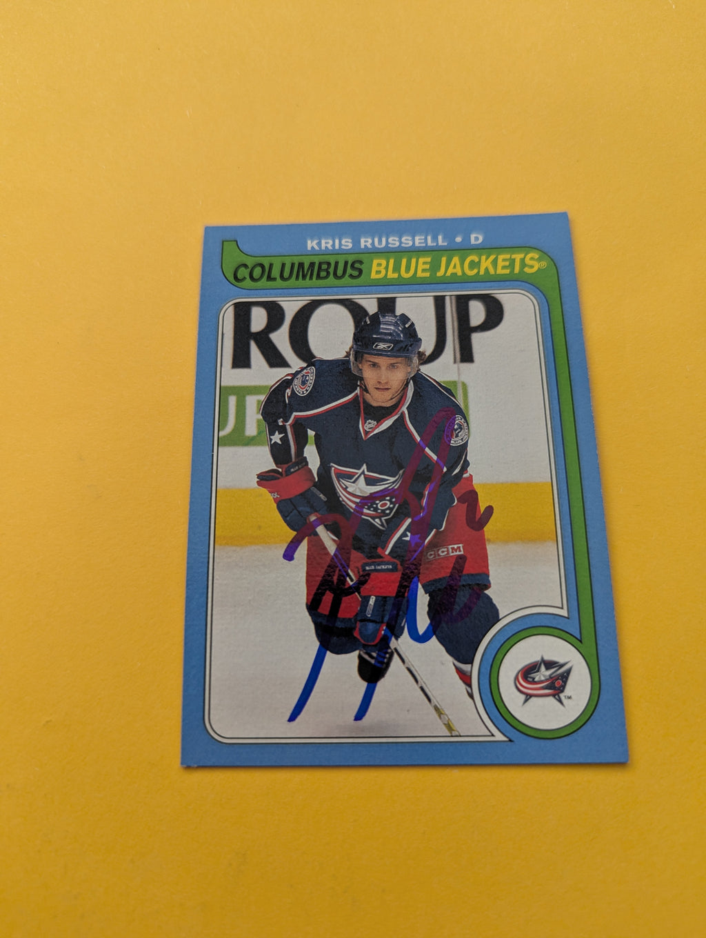 Kris Russell Signed Columbus Blue Jackets Card