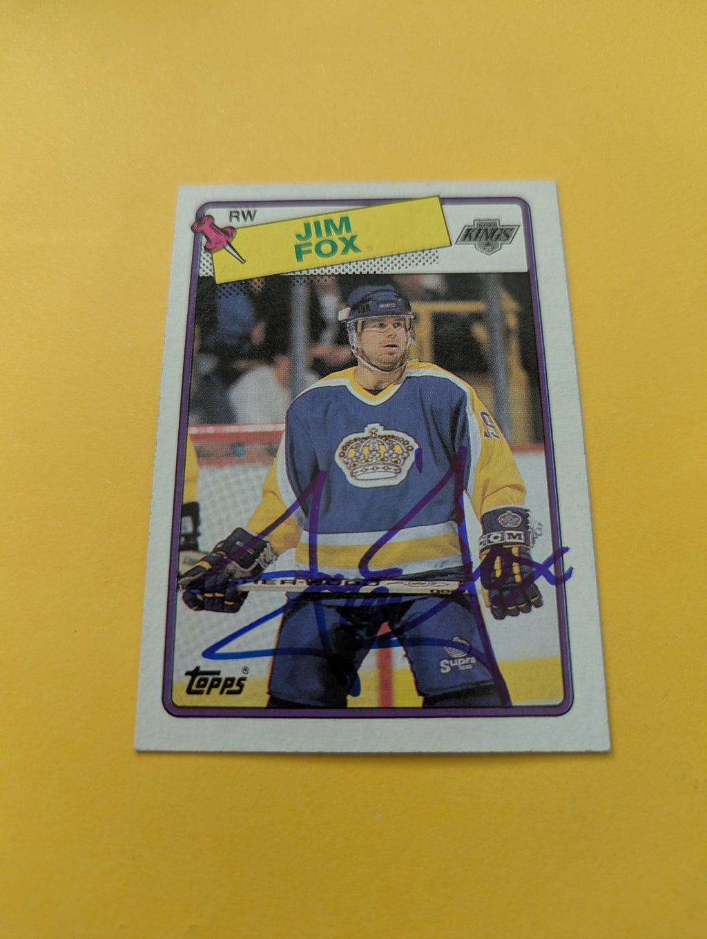 Jim Fox Signed Los Angeles Kings Card