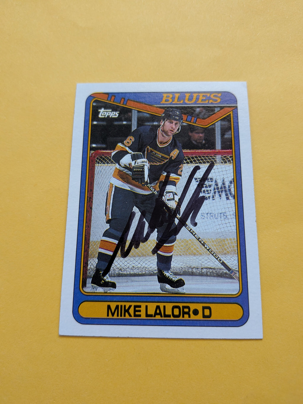 Mike Lalor Signed St. Louis Blues Card B