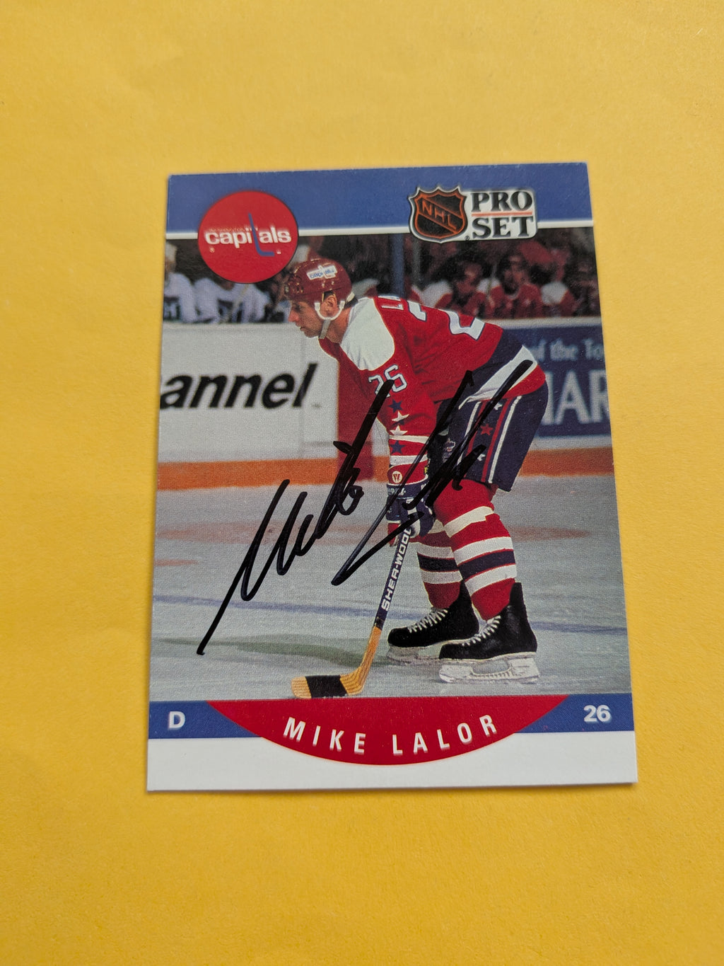 Mike Lalor Signed Washington Capitals Card A
