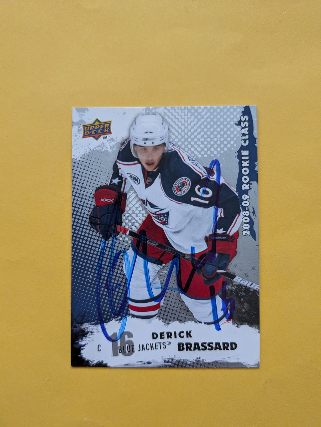 Derick Brassard Signed Columbus Blue Jackets Rookie Card A