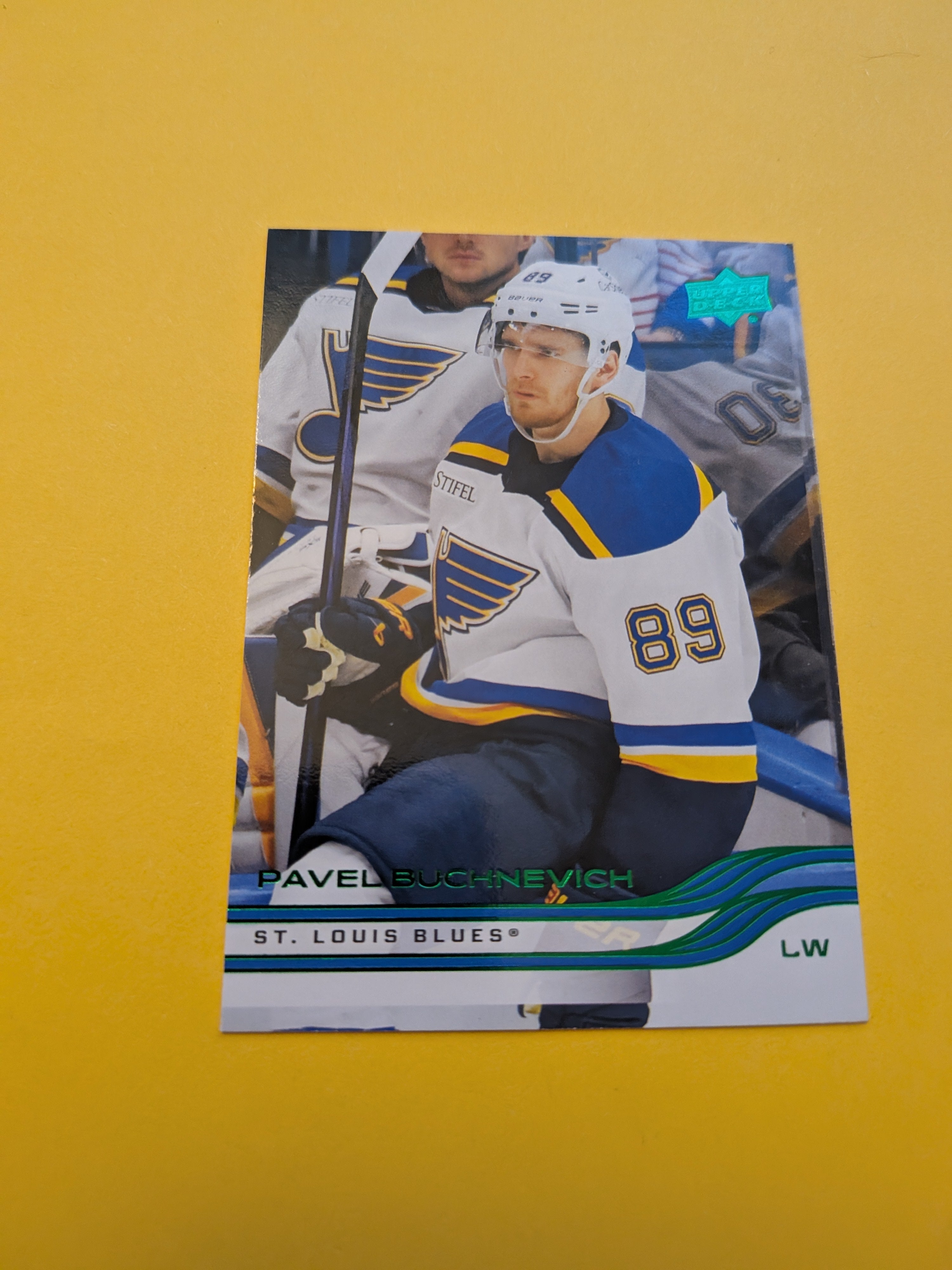 Pavel Buchnevich 25-26 Upper Deck Green Holiday Card