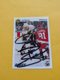 Jeff Brown Signed St. Louis Blues Card H