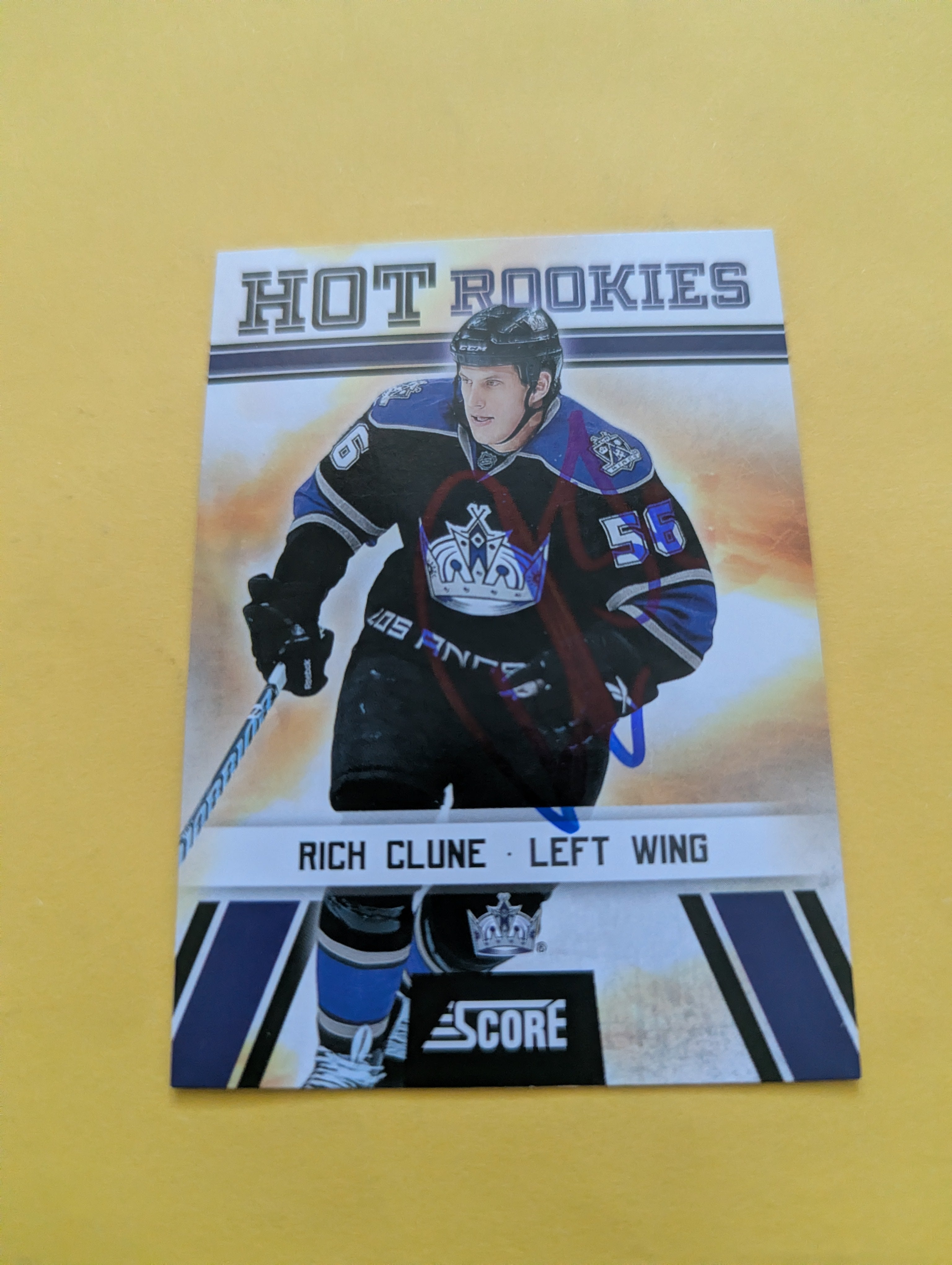 Rich Clune Signed Los Angeles Kings Rookie Card