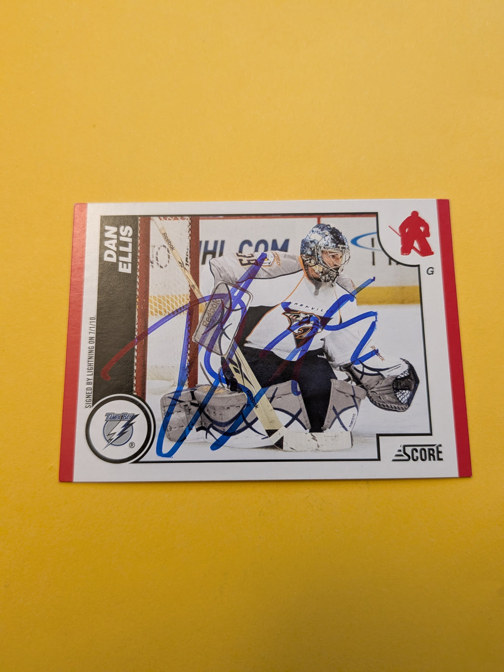 Dan Ellis Signed Nashville Predators Card C