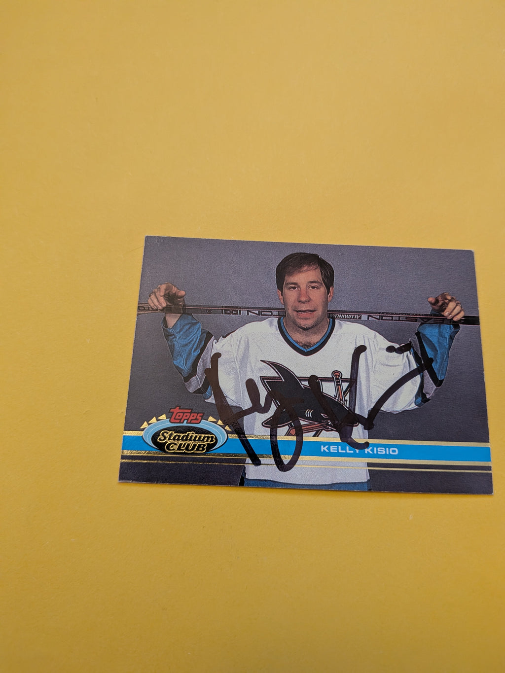 Kelly Kisio Signed San Jose Sharks Card B