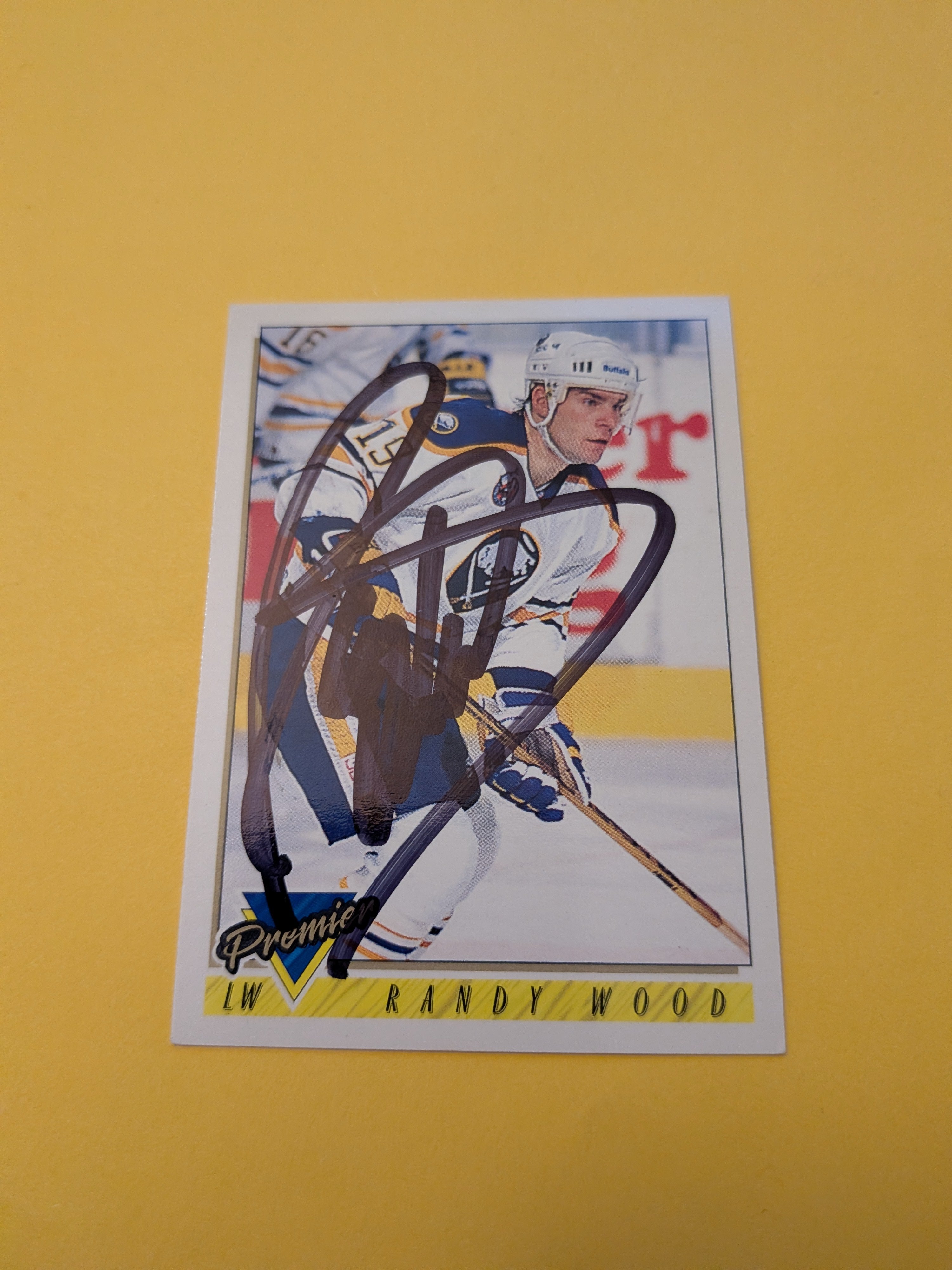 Randy Wood Signed Buffalo Sabres Card A