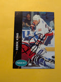 Derek King Signed New York Islanders Card A