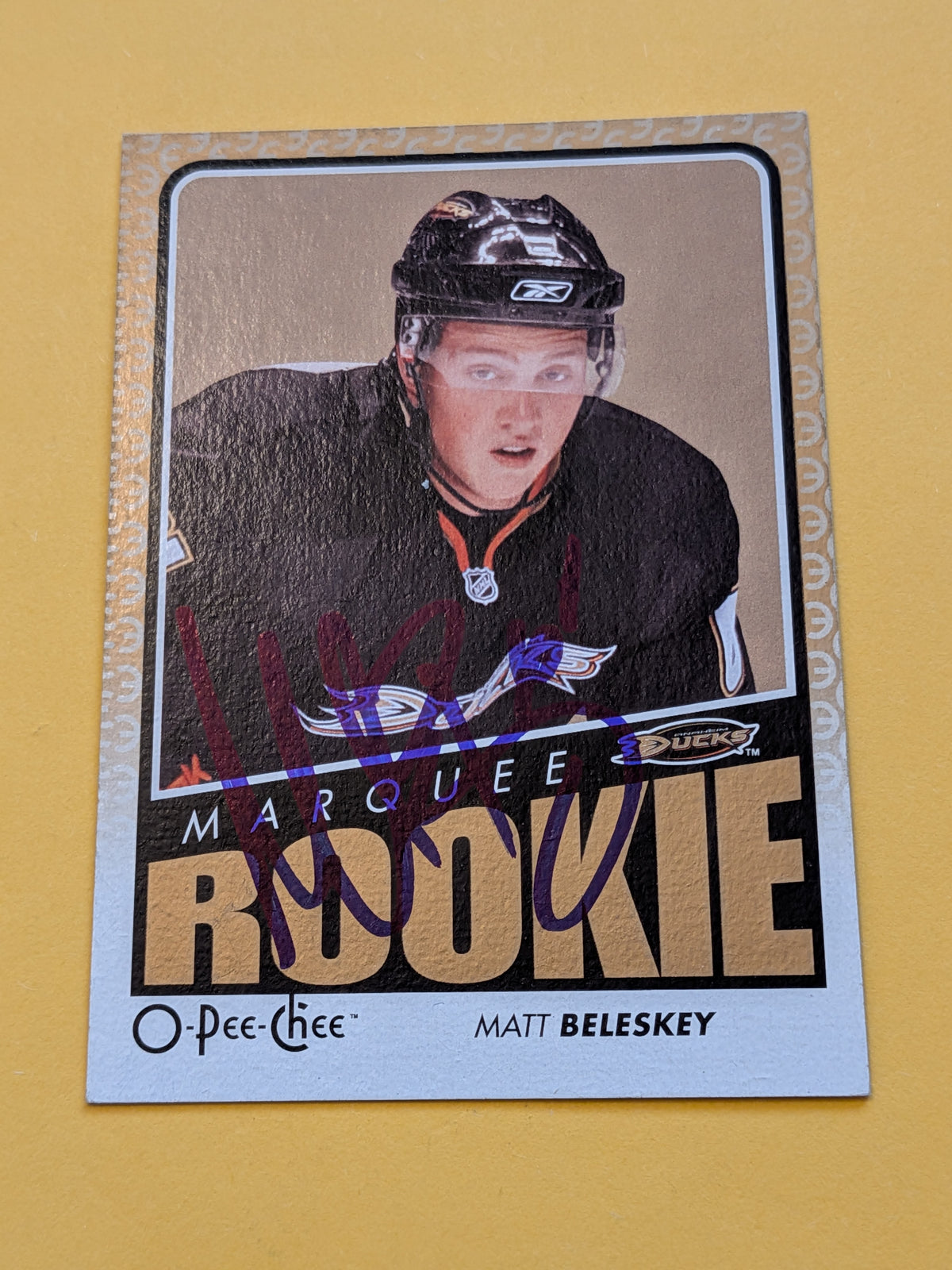 Matt Beleskey Signed Anaheim Ducks Rookie Card C