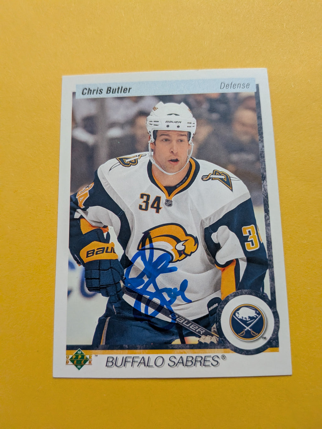 Chris Butler Signed Buffalo Sabres Card A
