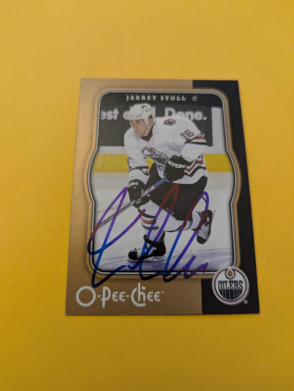 Jarret Stoll Signed Edmonton Oilers Card