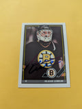 Rejean Lemelin Signed Boston Bruins Card