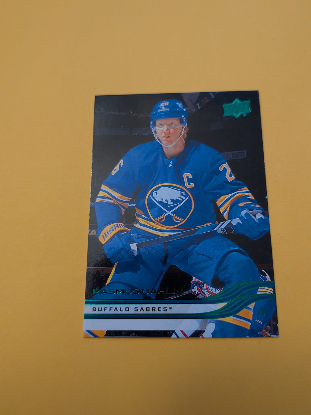 Rasmus Dahlin 25-26 Upper Deck Green Holiday Card