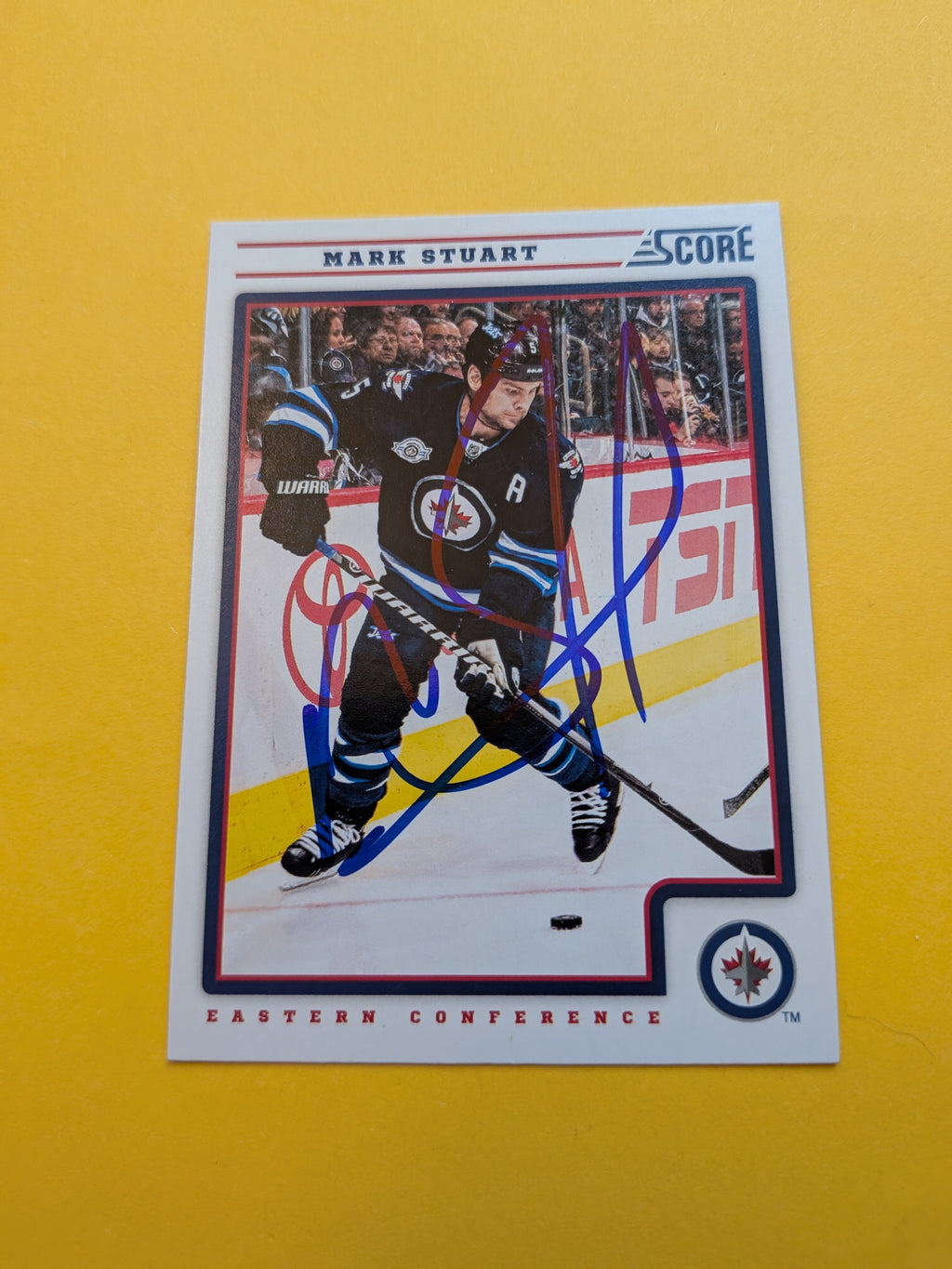 Mark Stuart Signed Winnipeg Jets Card A