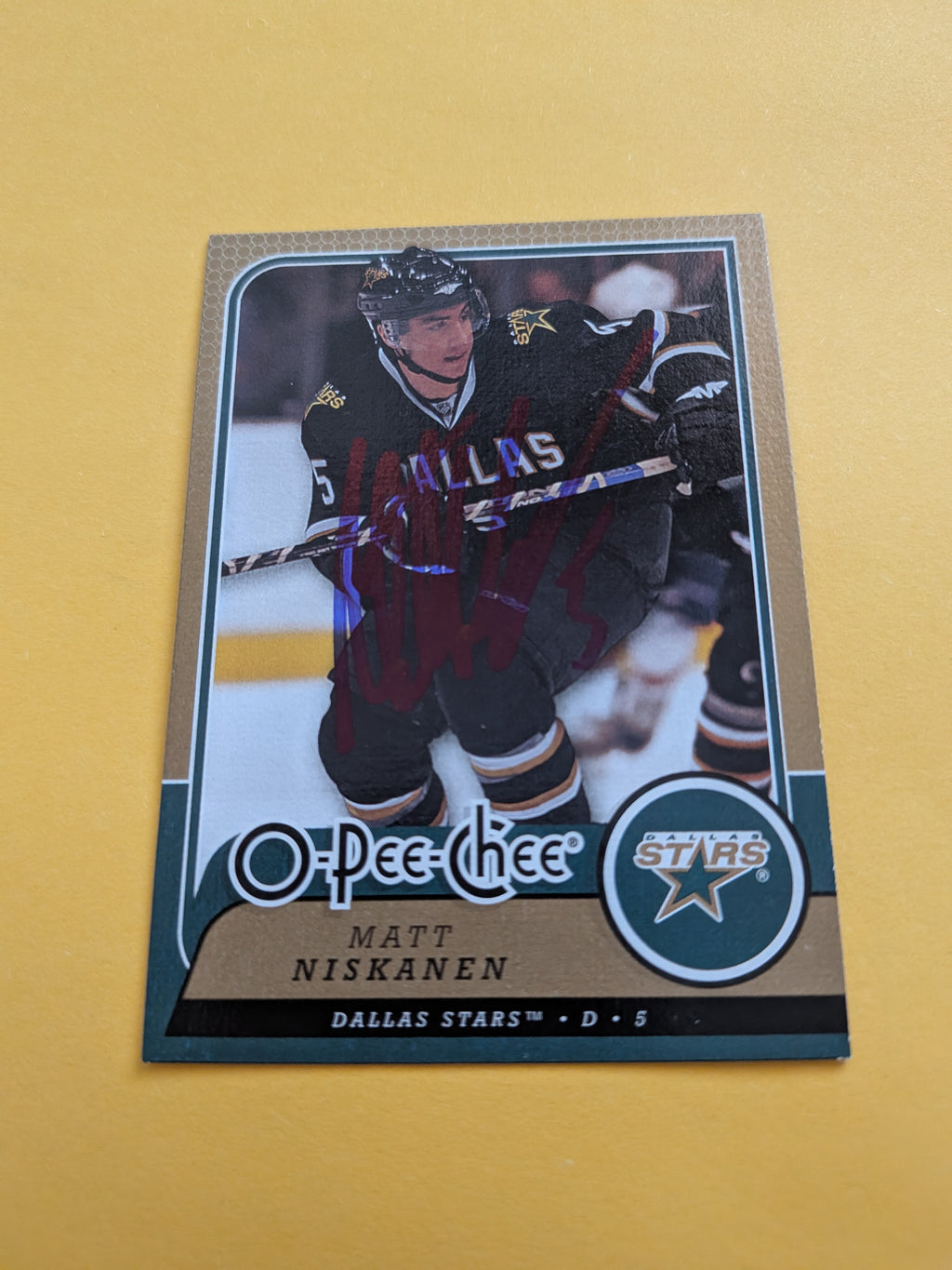 Matt Niskanen Signed Dallas Stars Card A