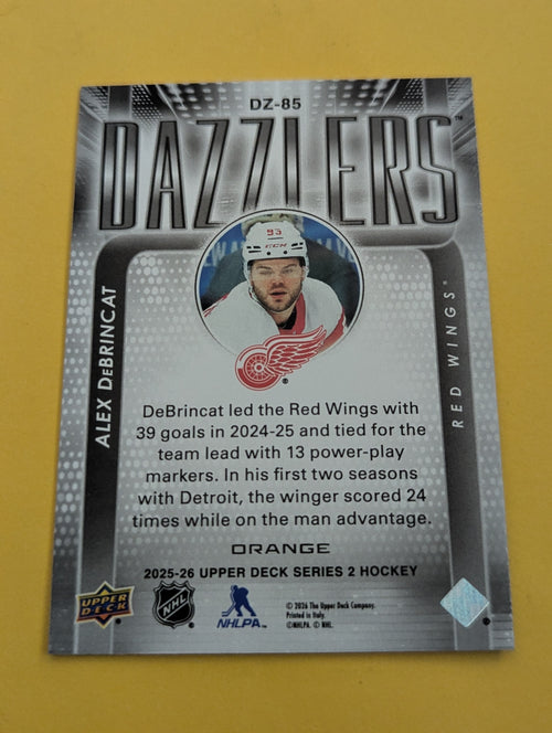 Alex Debrincat 25-26 Upper Deck Dazzlers Orange Card