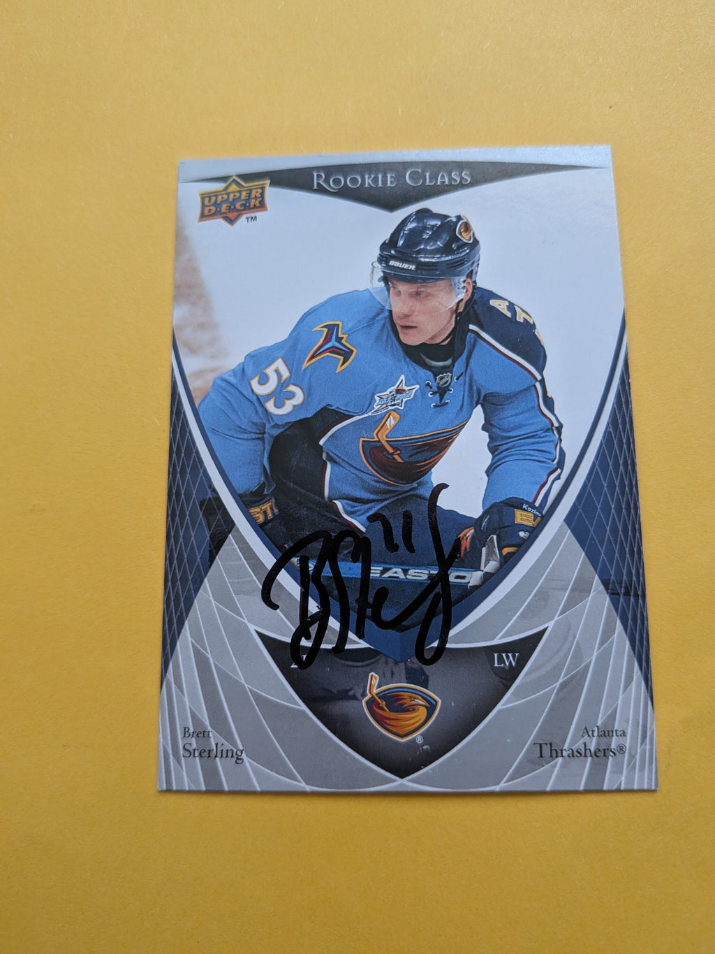 Brett Sterling Signed Atlanta Thrashers Rookie Card D
