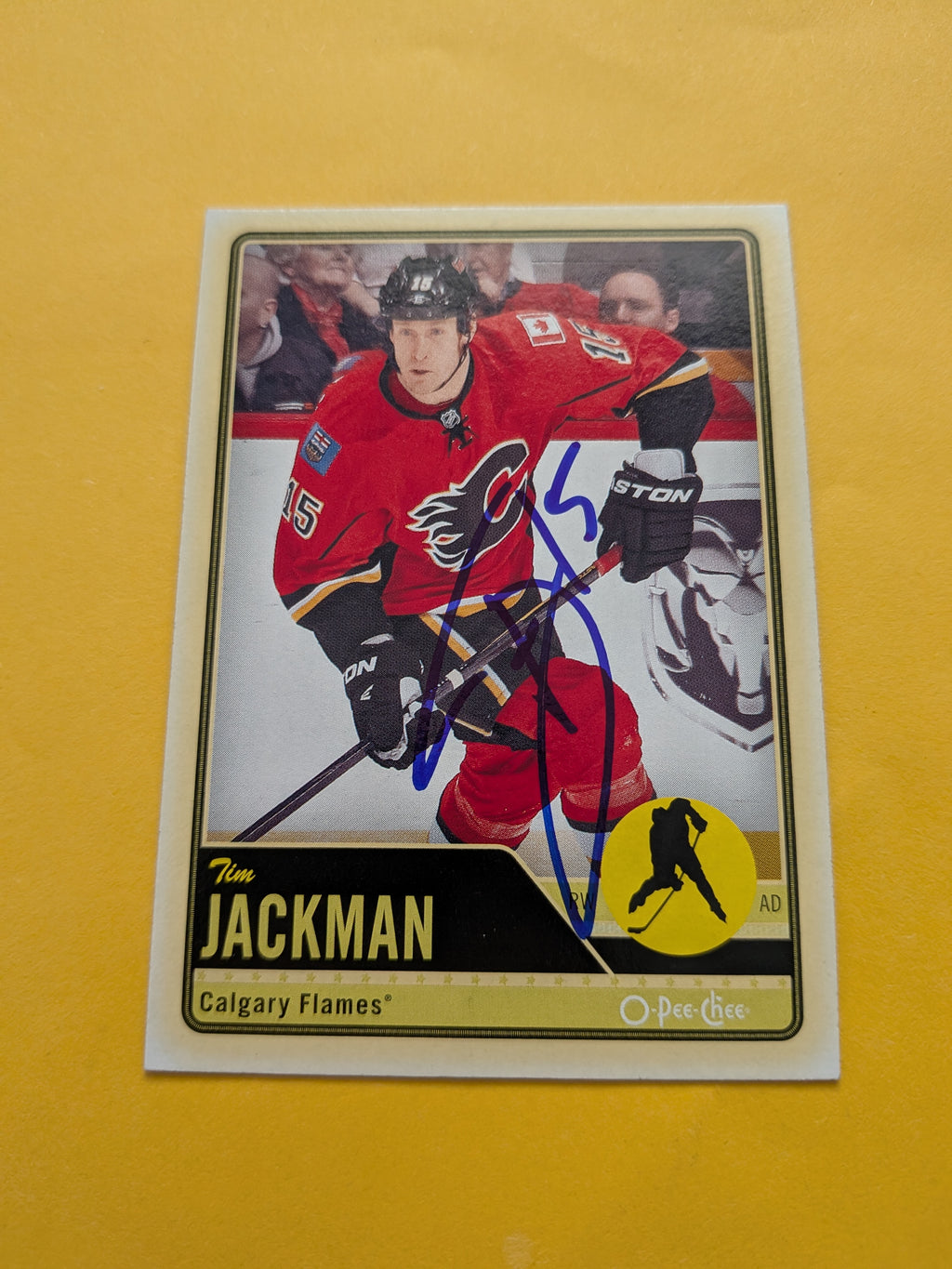 Tim Jackman Signed Calgary Flames Card A