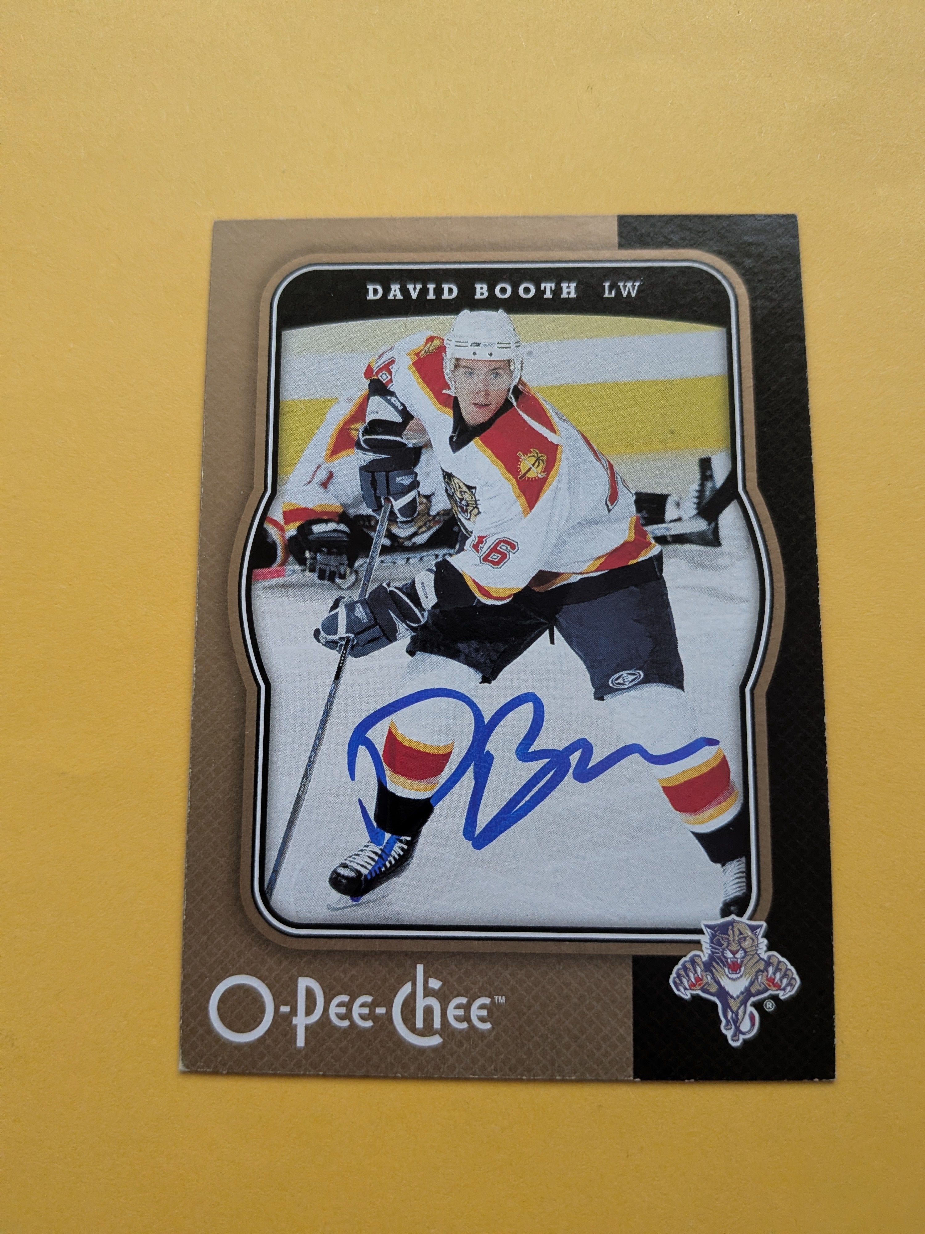 David Booth Signed Florida Panthers Card A