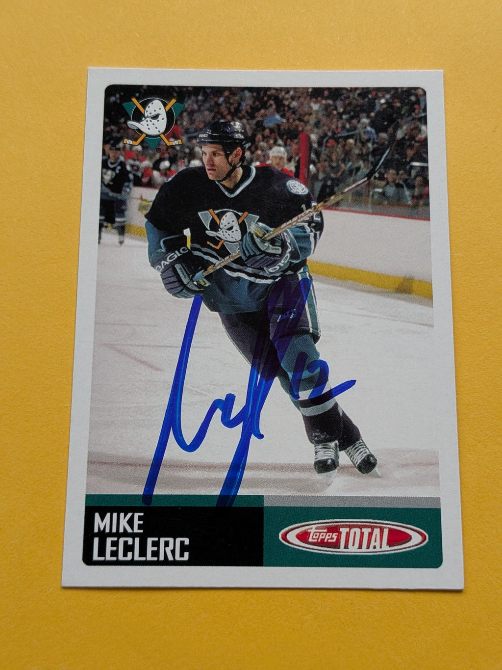 Mike Leclerc Signed Anaheim Ducks Card A