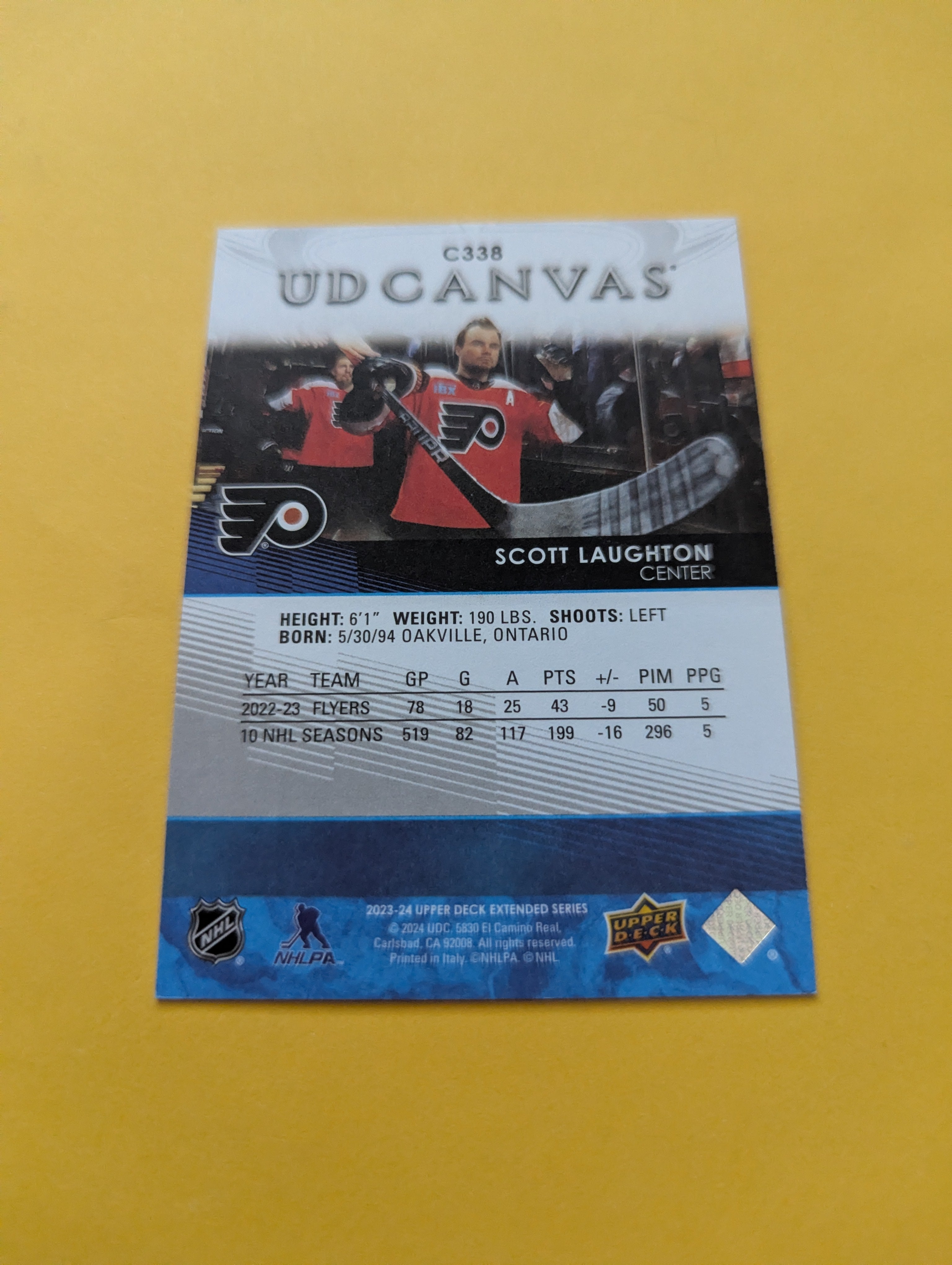 Scott Laughton 23-24 Upper Deck UD Canvas Card