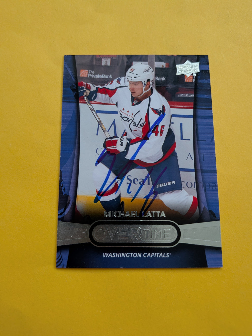 Michael Latta Signed Washington Capitals Card A