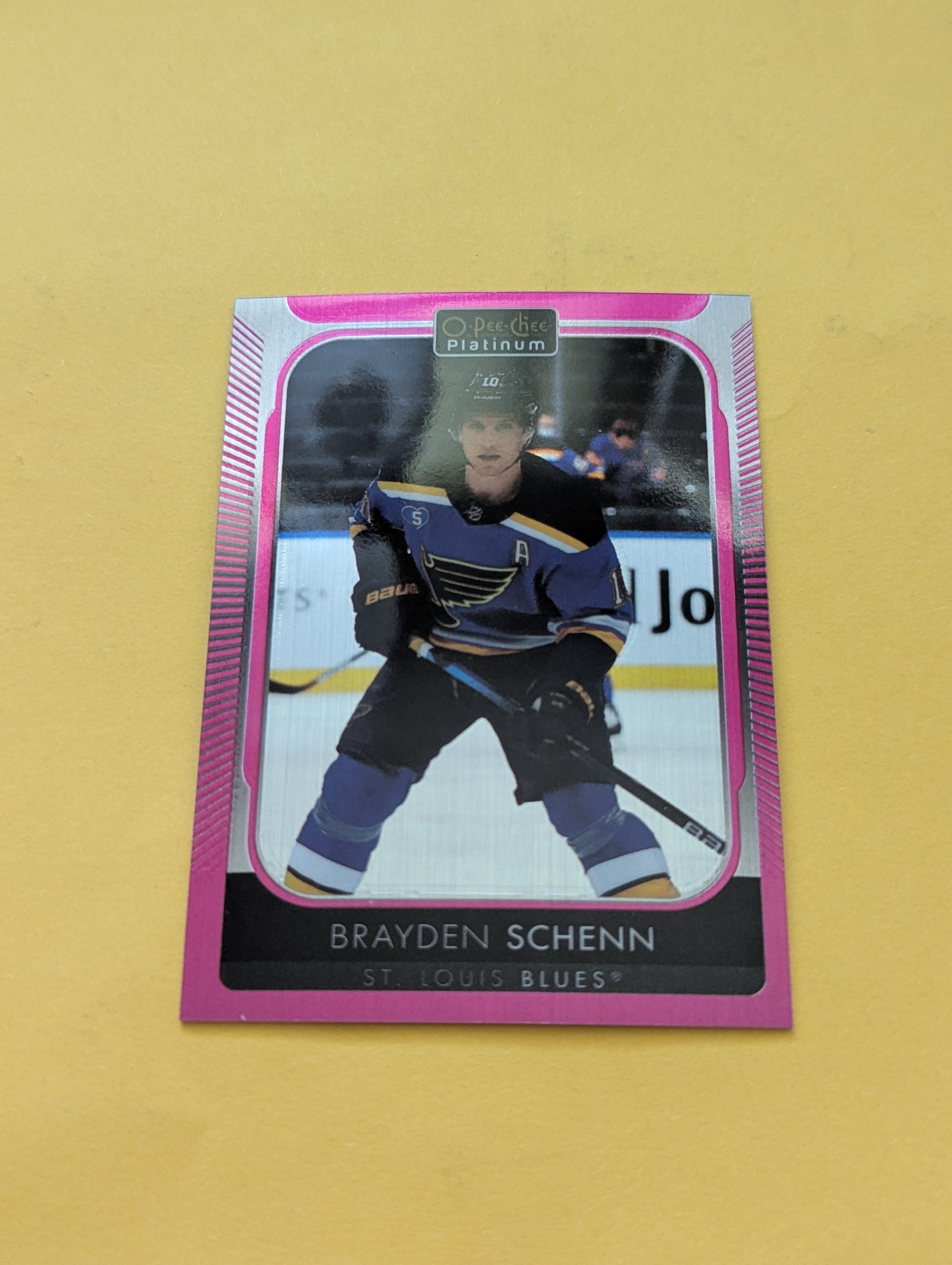 Brayden Schenn 21-22 OPC Platinum Matte Pink Card