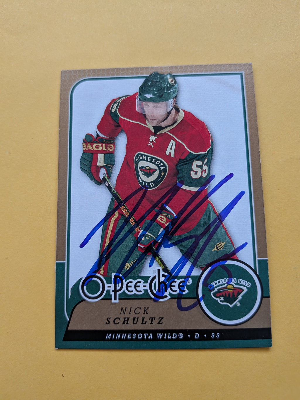 Nick Schultz Signed Minnesota Wild Card A