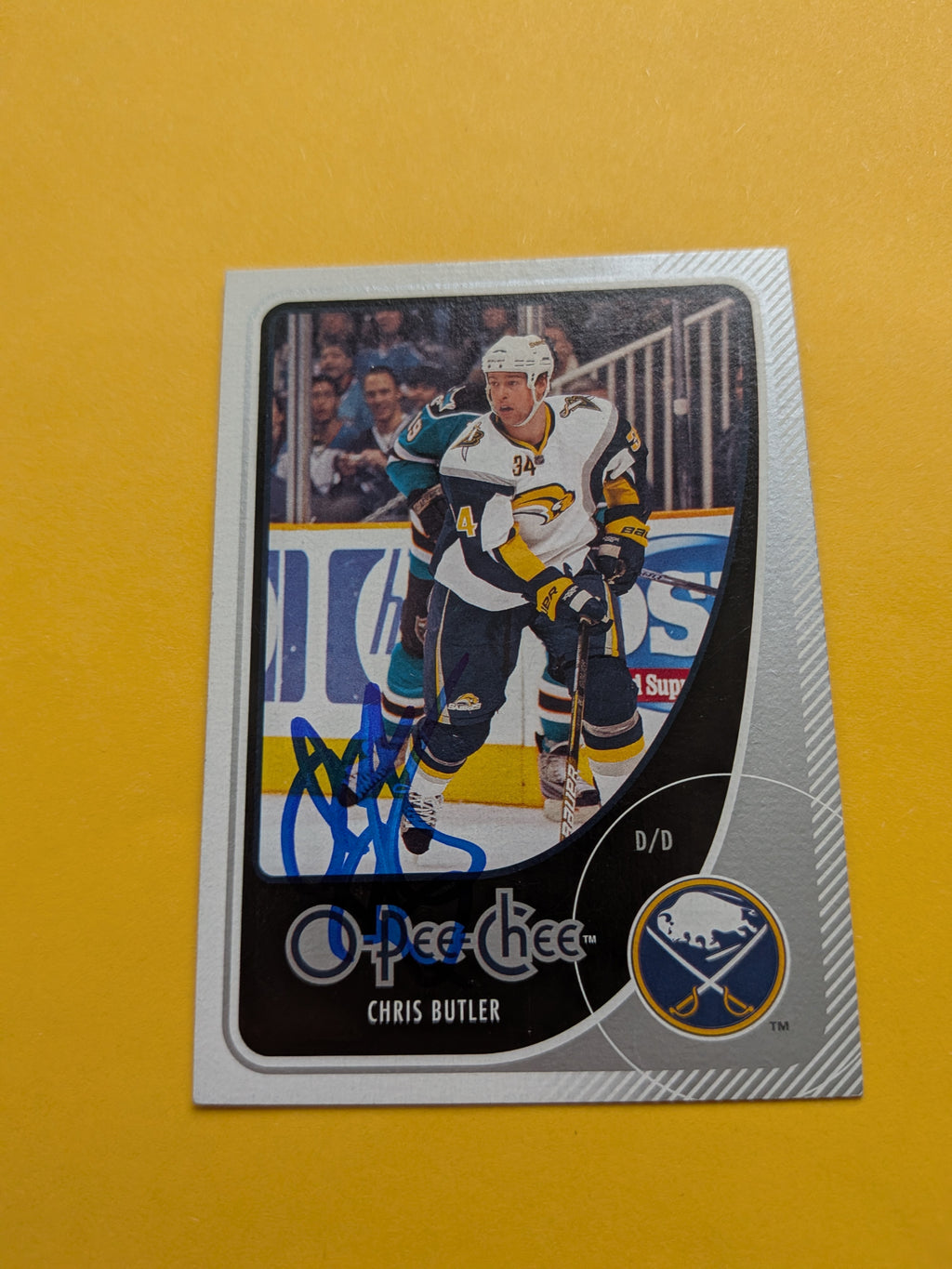 Chris Butler Signed Buffalo Sabres Card F
