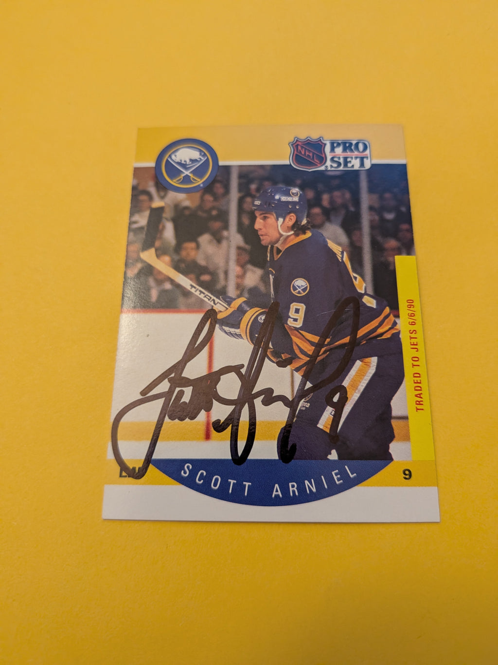 Scott Arniel Signed Buffalo Sabres Card C