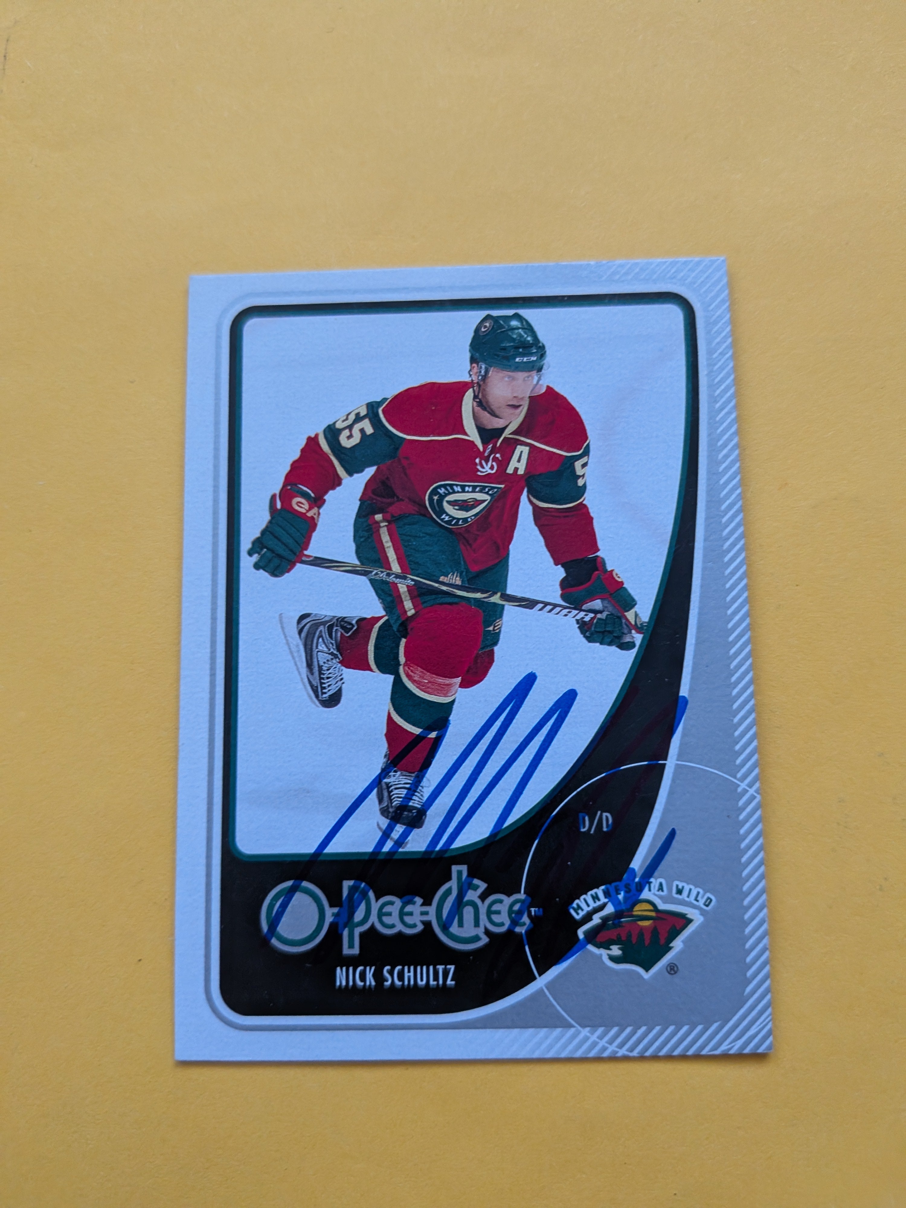 Nick Schultz Signed Minnesota Wild Card I