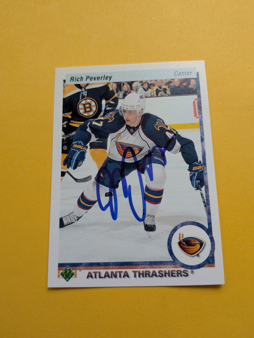 Rich Peverley Signed Atlanta Thrashers Card A