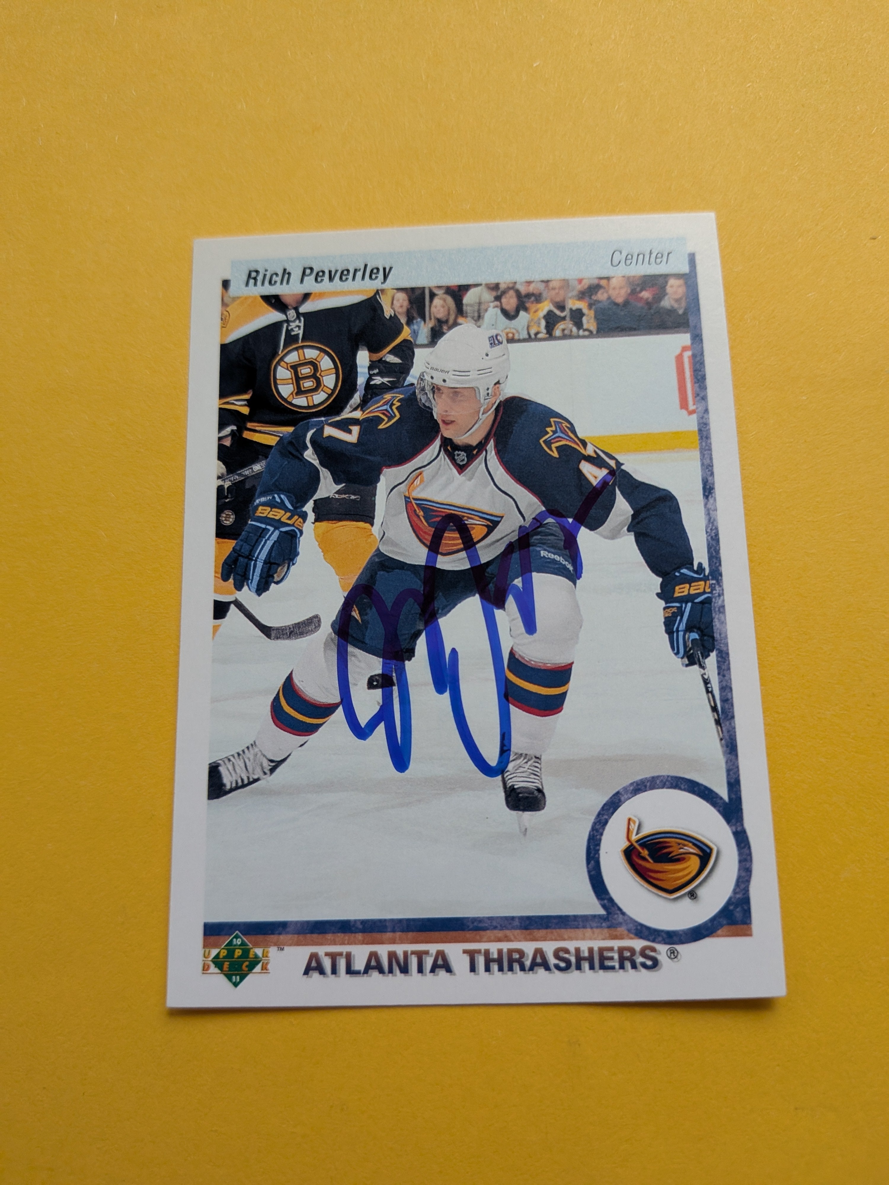 Rich Peverley Signed Atlanta Thrashers Card A