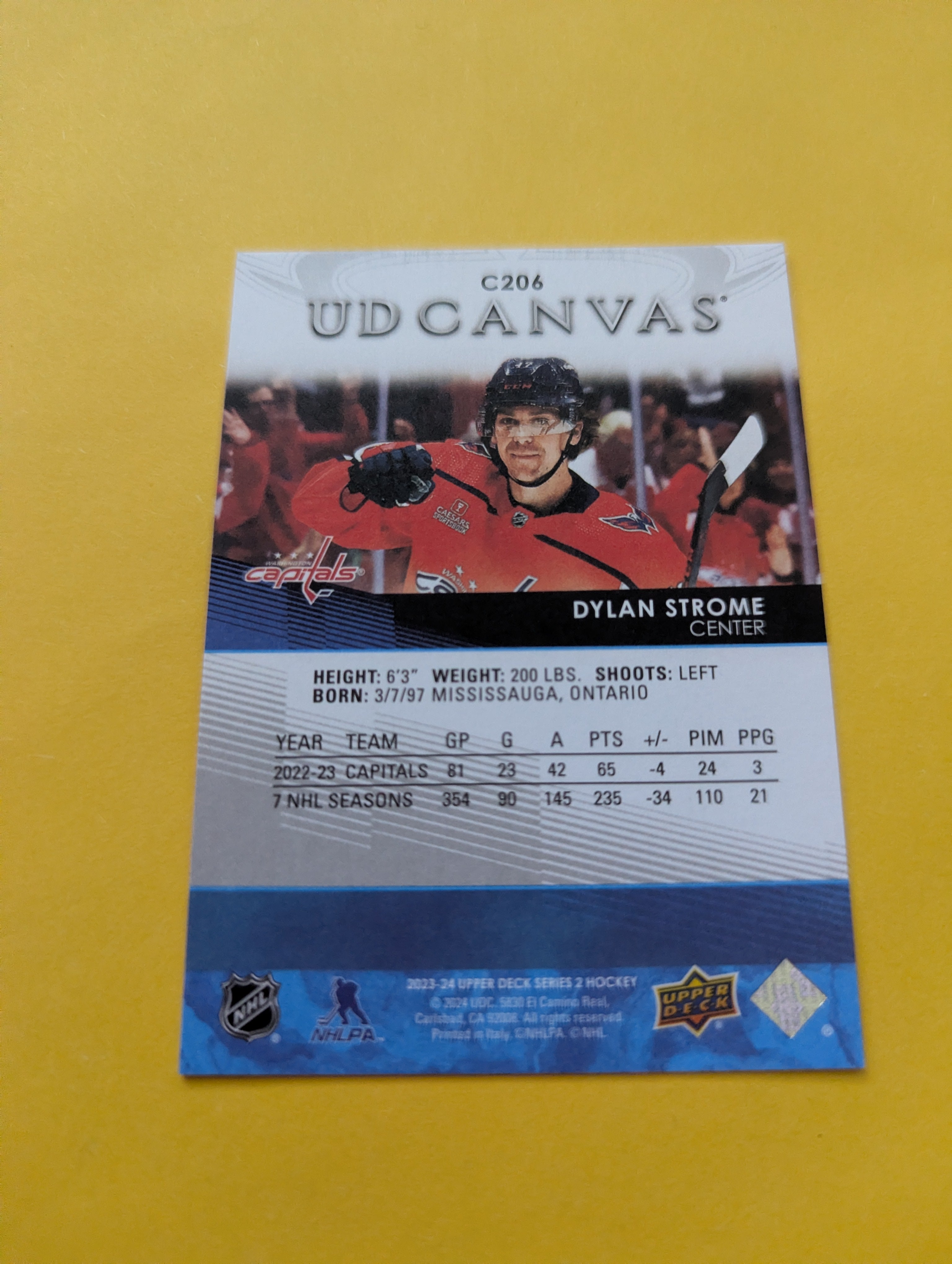 Dylan Strome 23-24 Upper Deck UD Canvas Card