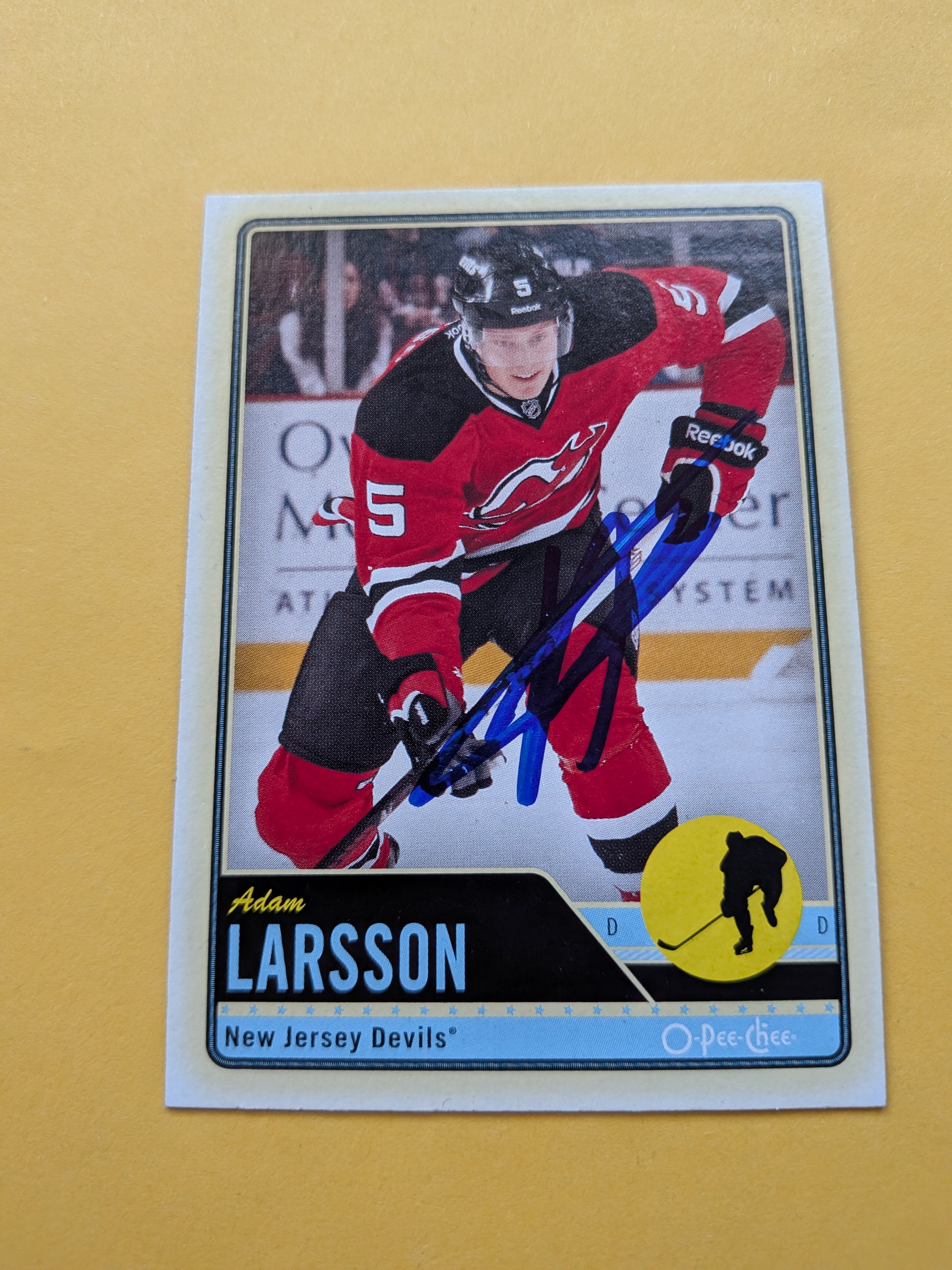 Adam Larsson Signed New Jersey Devils Card A
