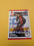 Shawn Matthias Signed Florida Panthers Card B