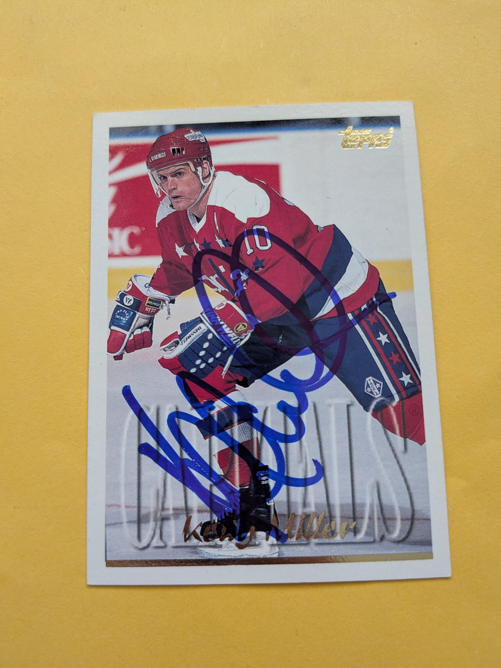 Kelly Miller Signed Washington Capitals Card C
