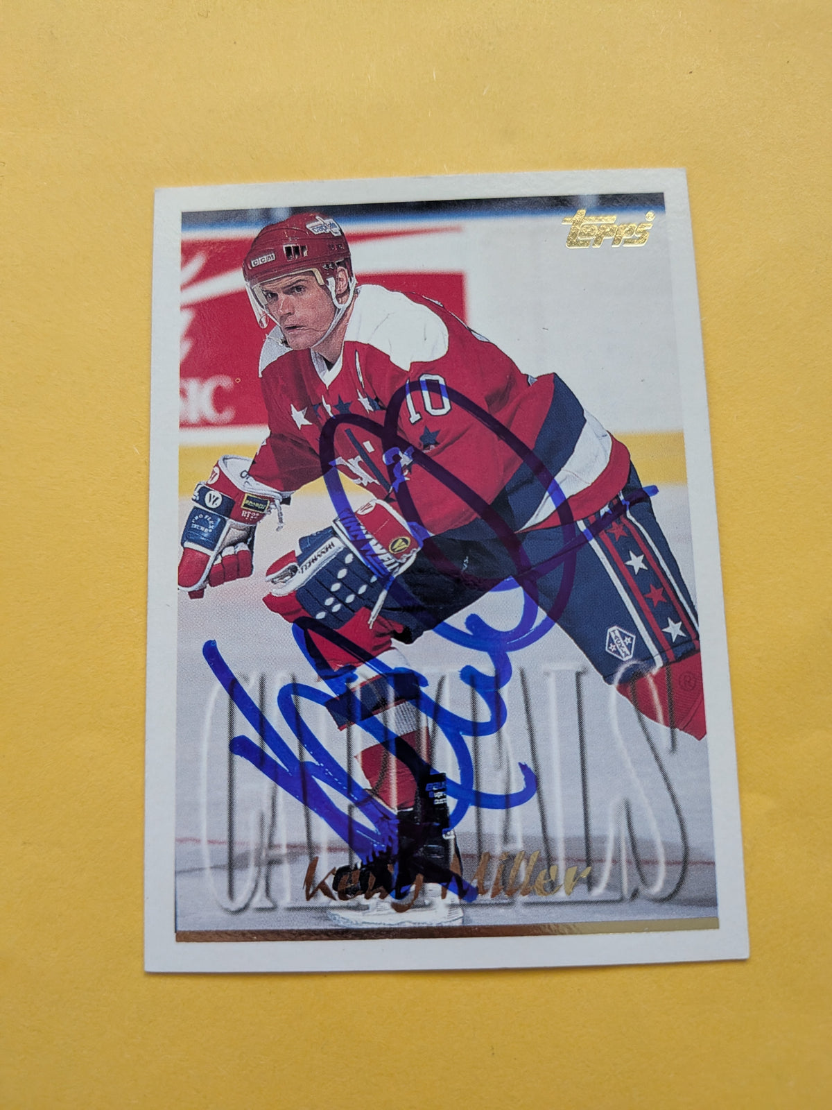 Kelly Miller Signed Washington Capitals Card C