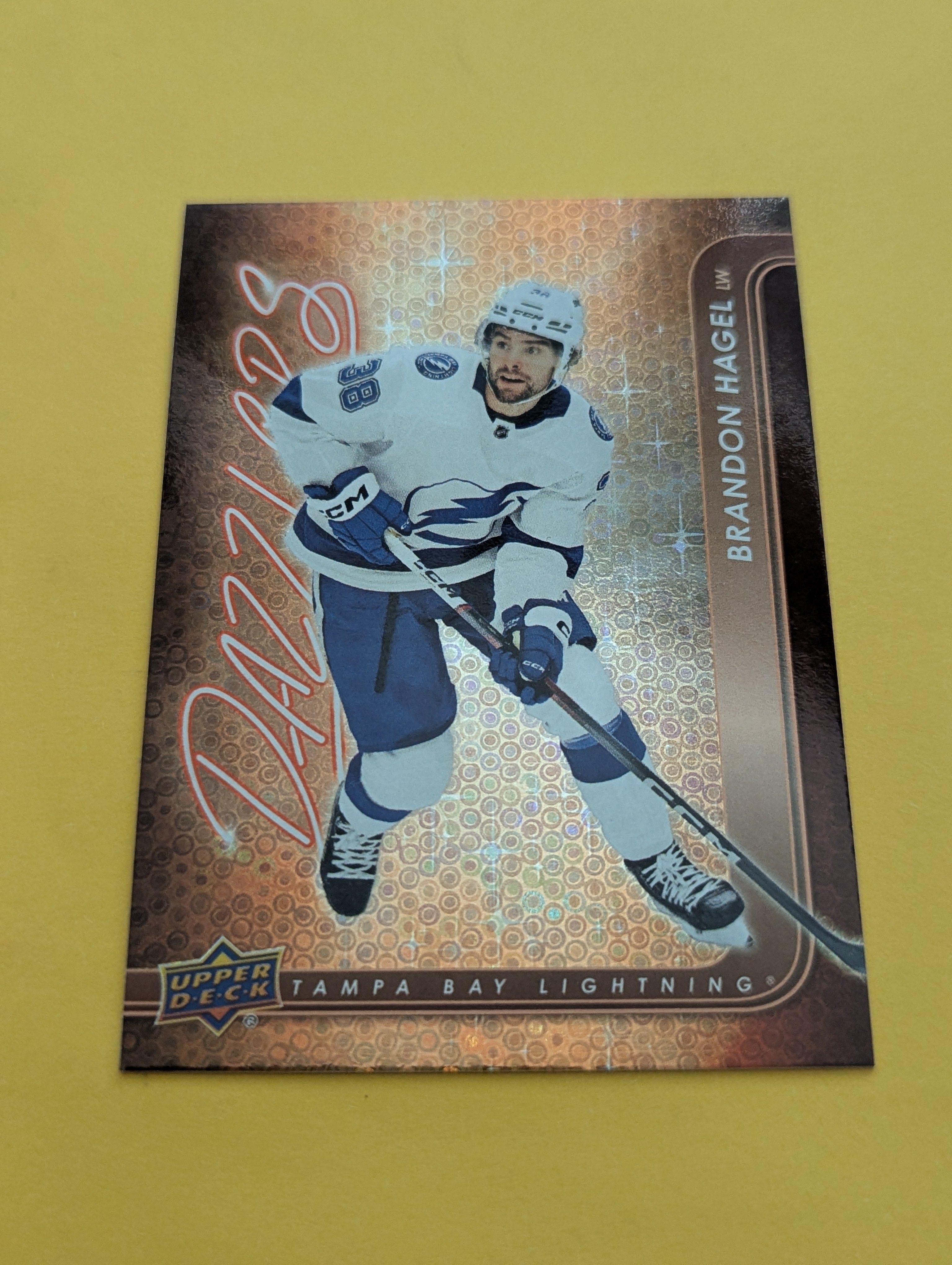 Brandon Hagel 24-25 Upper Deck Dazzlers Orange Card