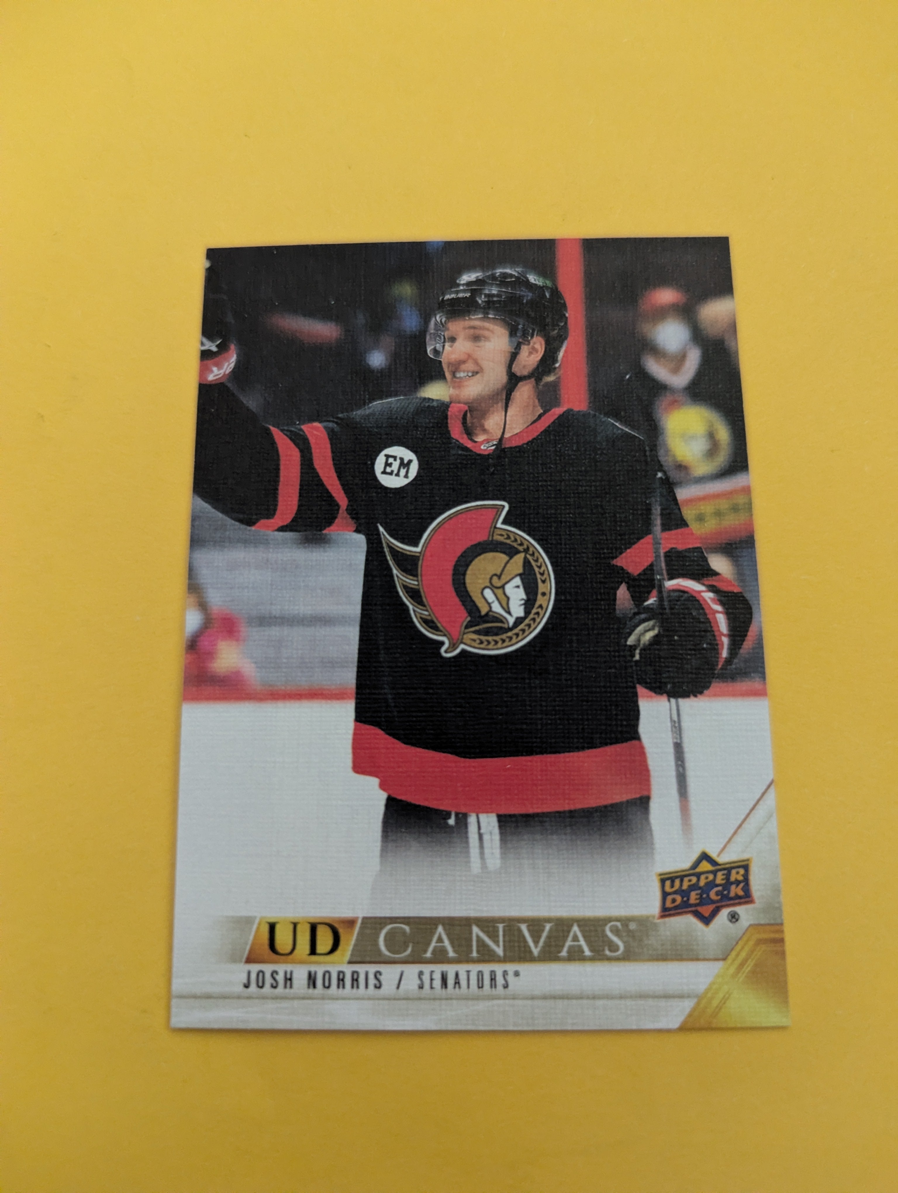Josh Norris 22-23 Upper Deck UD Canvas Card