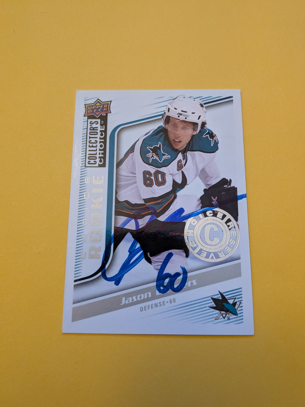 Jason Demers Signed San Jose Sharks Rookie Card A
