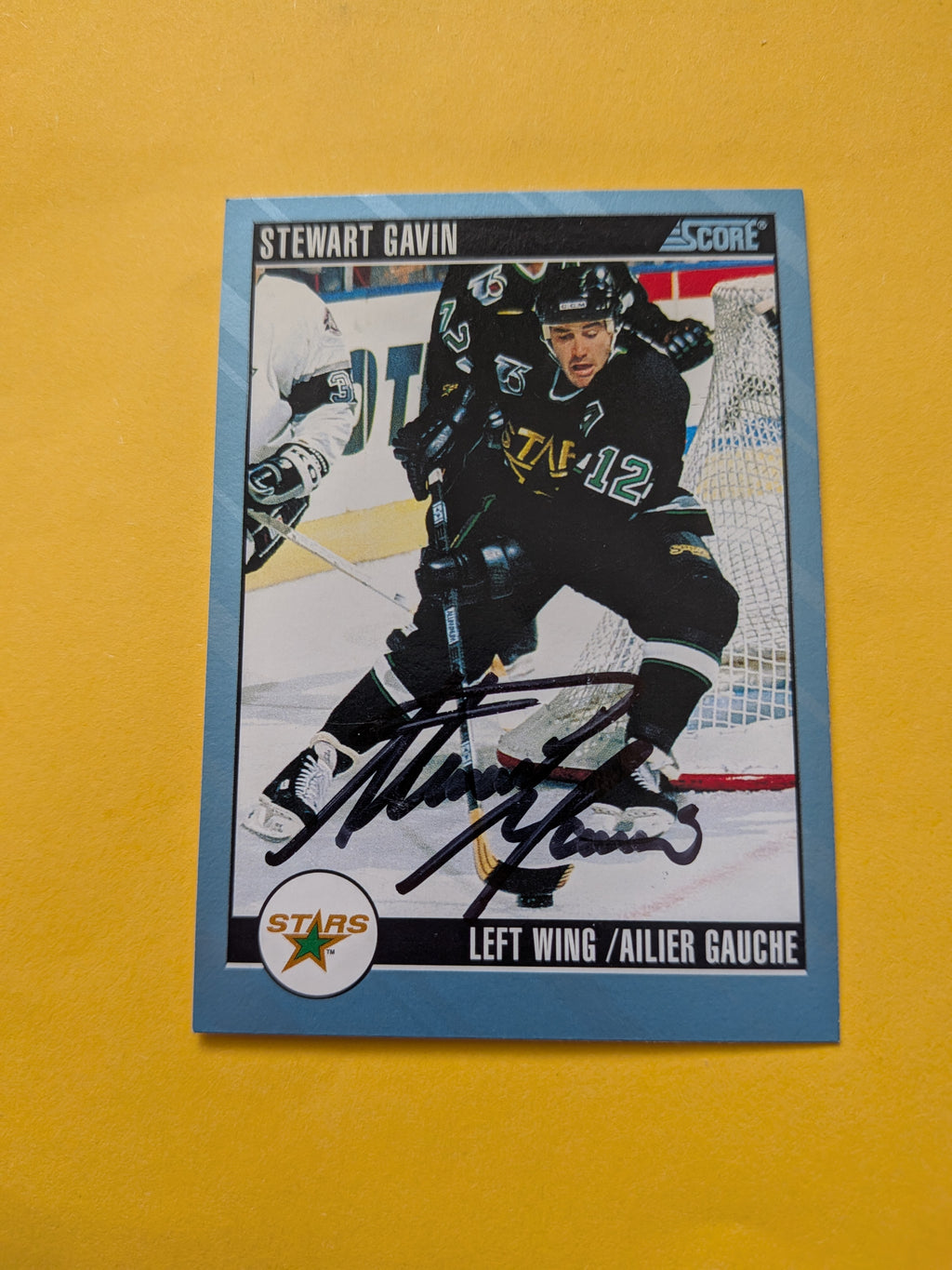 Stewart Gavin Signed Minnesota North Stars Card A
