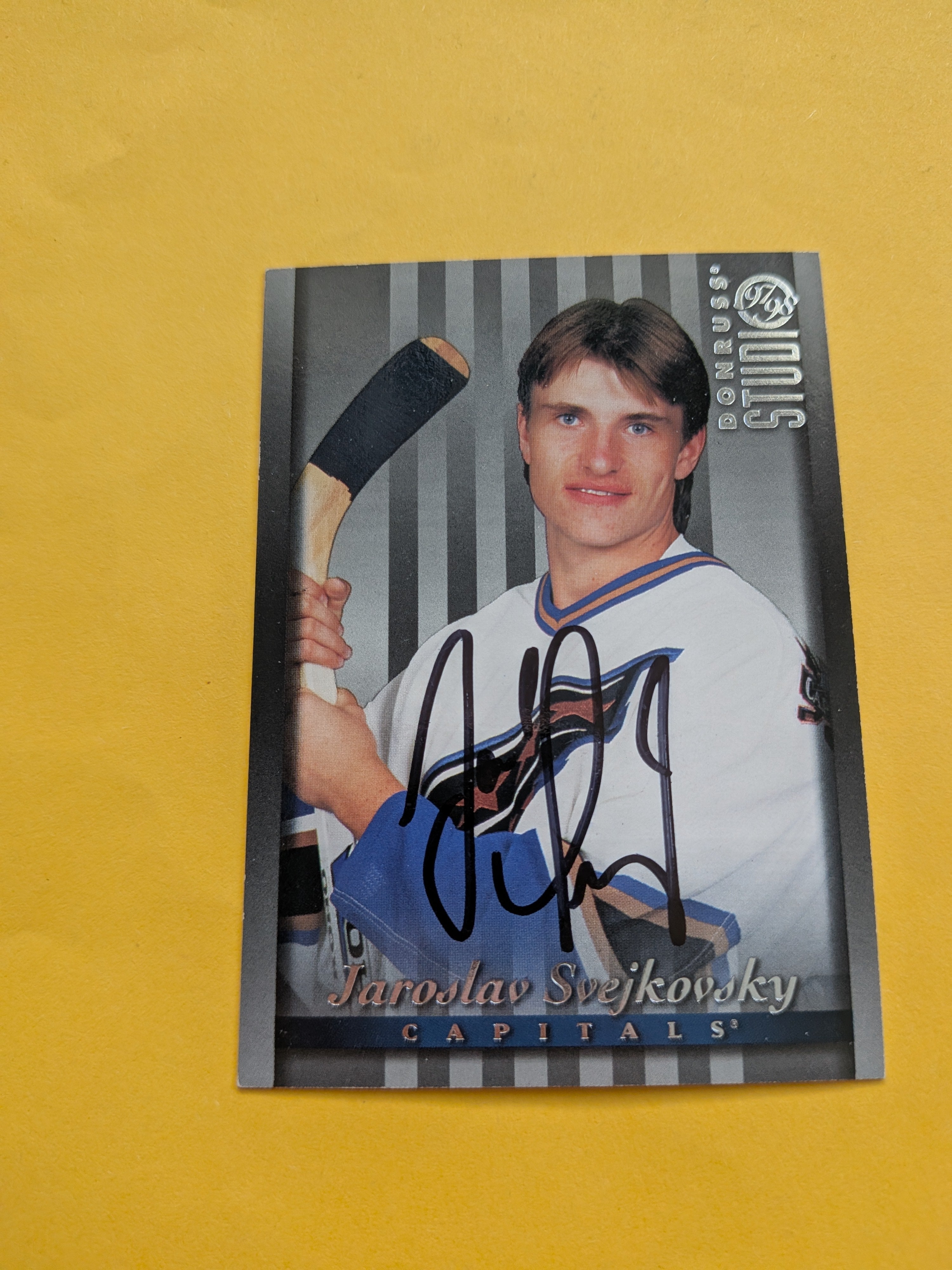 Jaroslav Svejkovsky Signed Washington Capitals Card A