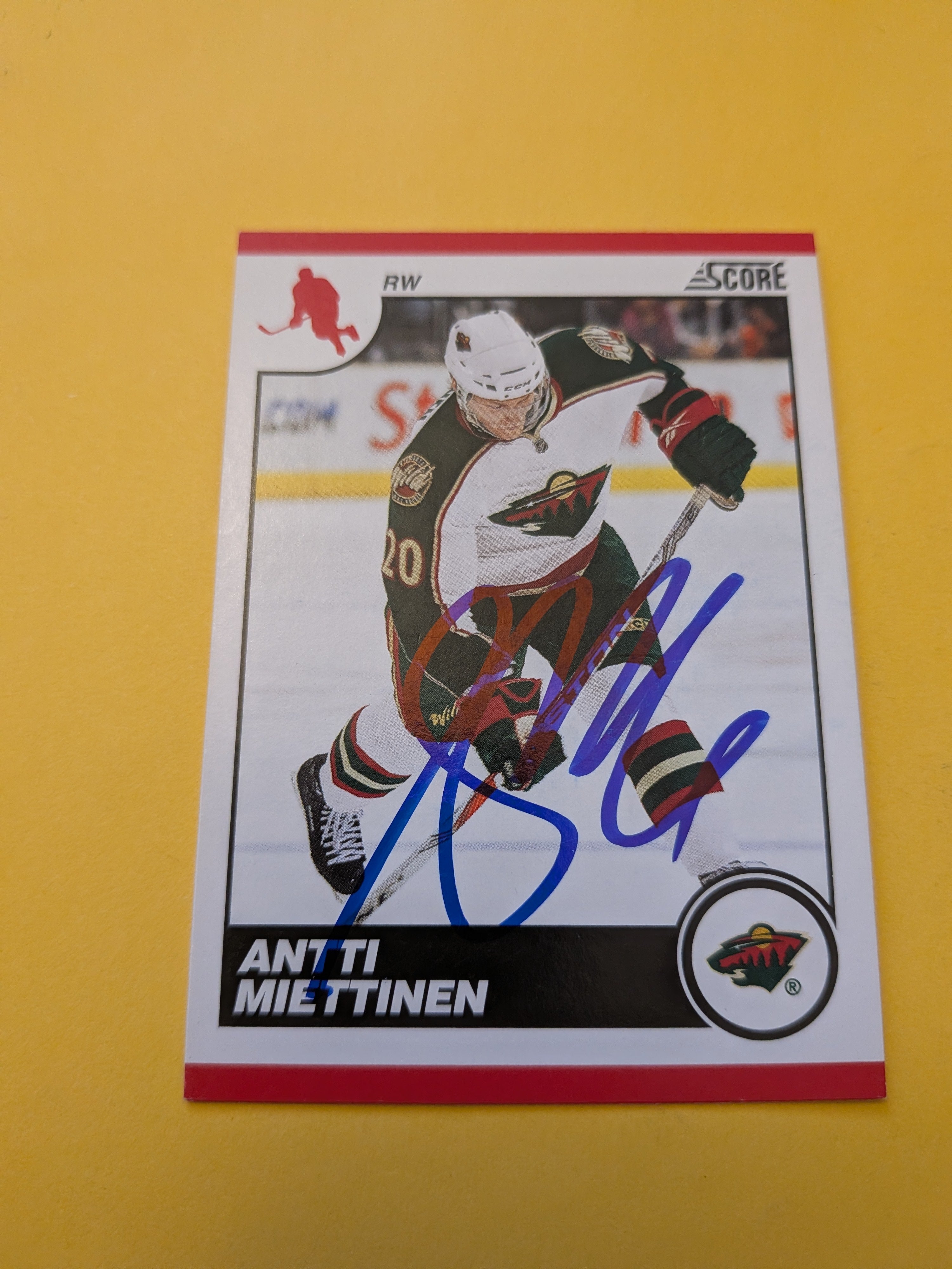 Antti Miettinen Signed Minnesota Wild Card B
