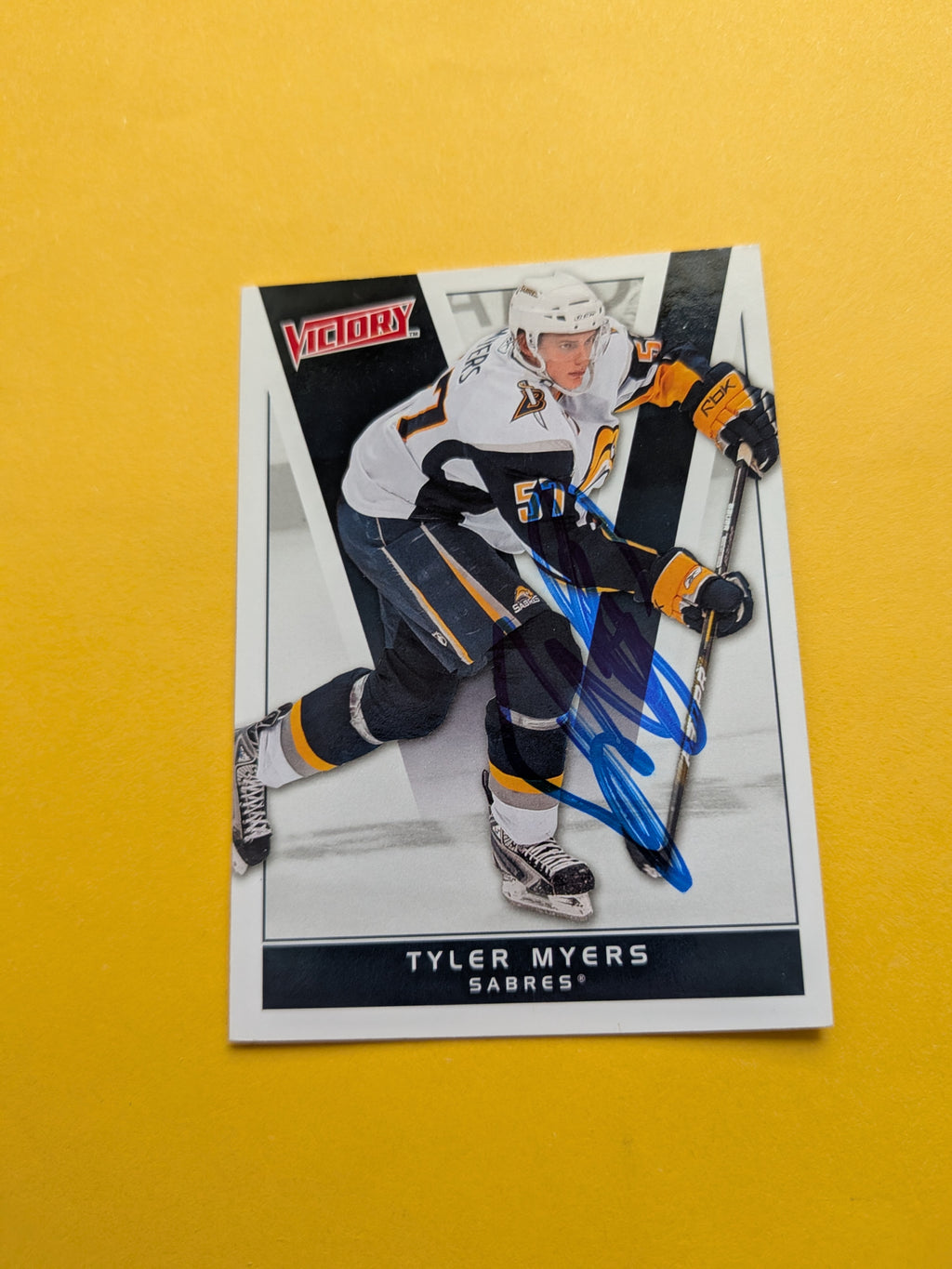 Tyler Myers Signed Buffalo Sabres Card C